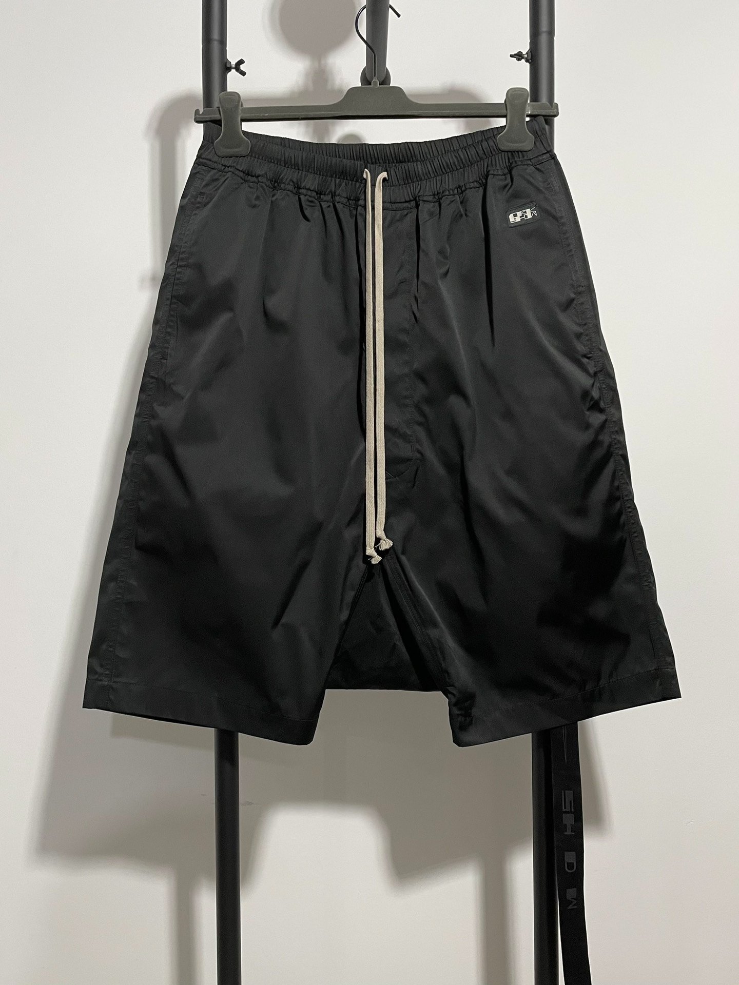 Rick Owens Black Capri Shorts