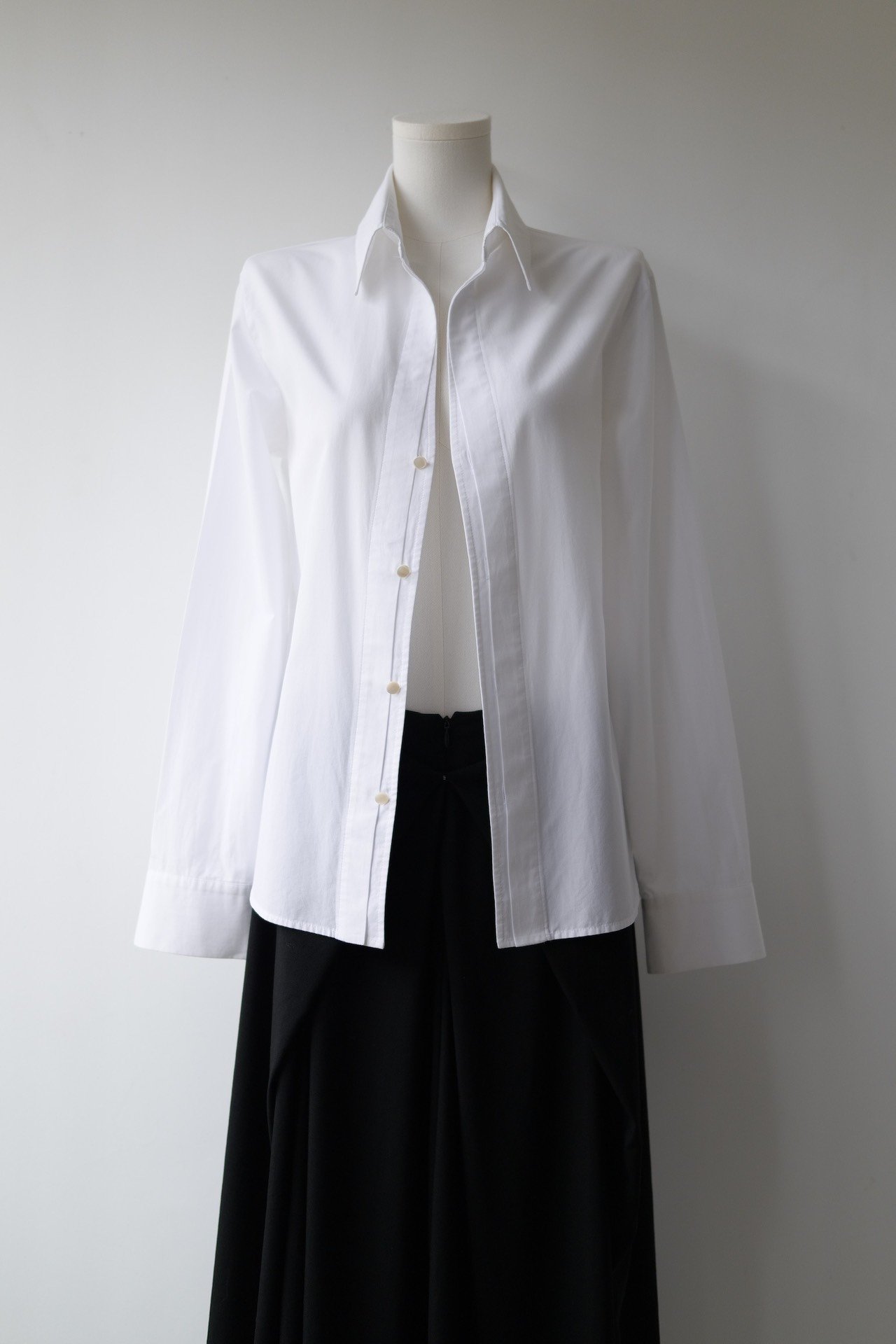 Yohji Yamamoto Noir 10SS Double Collar Cotton Shirt — detail