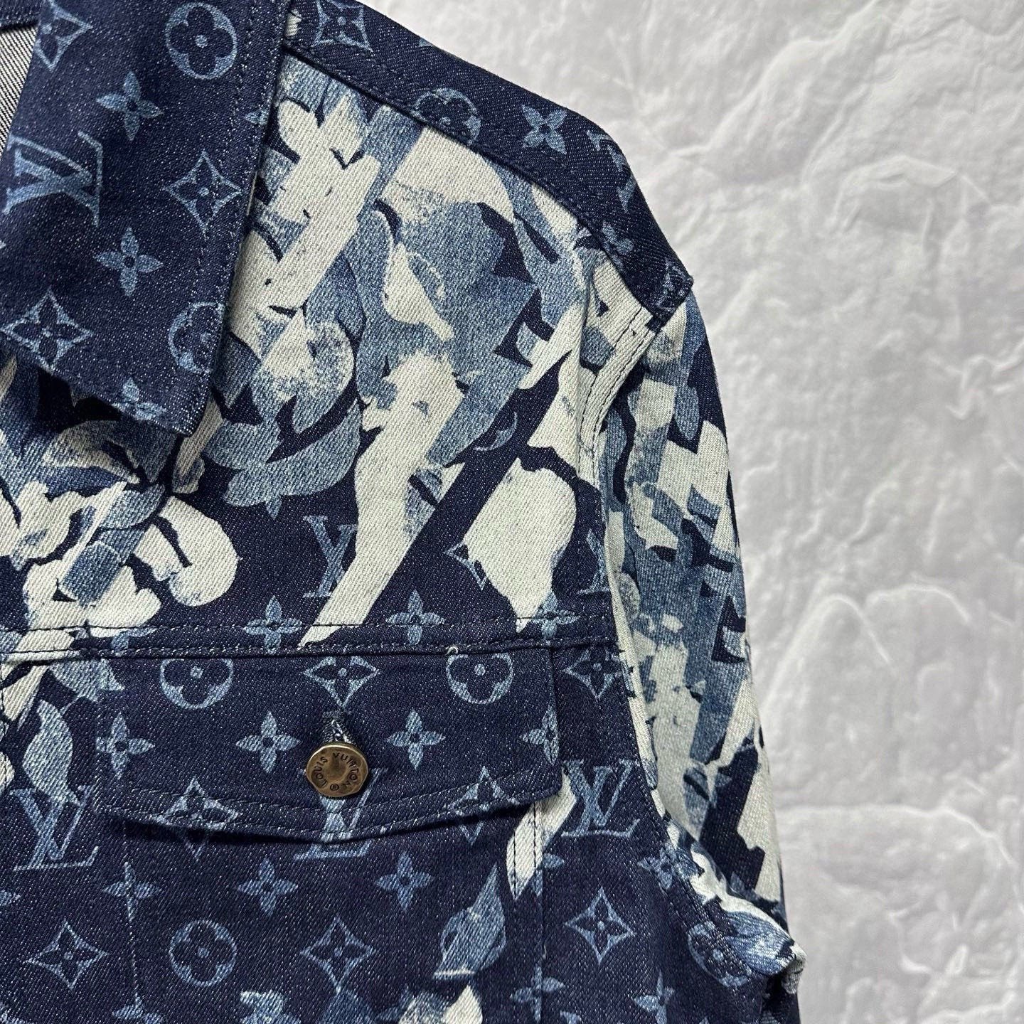 Louis Vuitton SS24 Floral Denim Jacket — detail