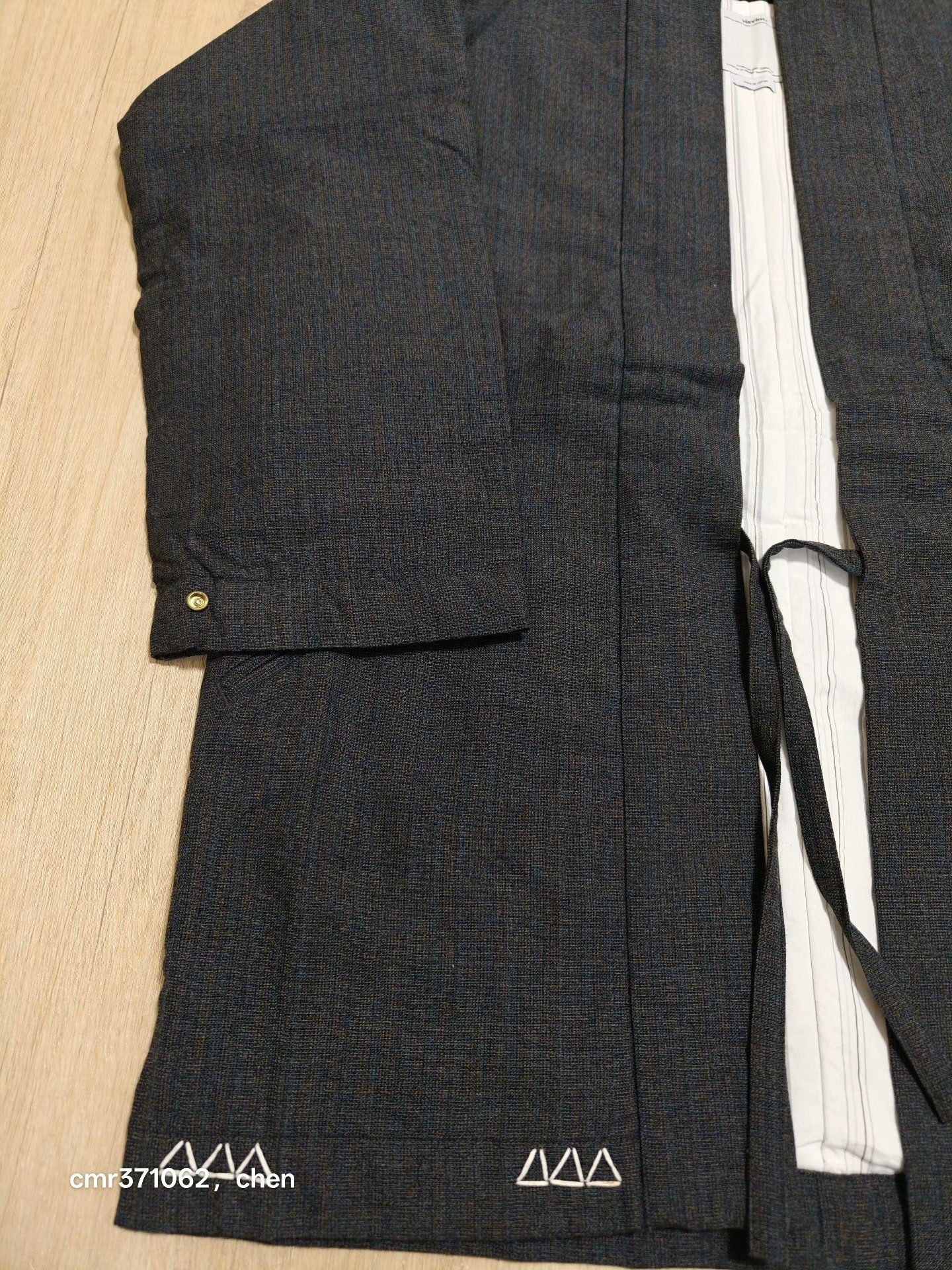 visvim 16AW Dotera Wool Stripe Coat — front