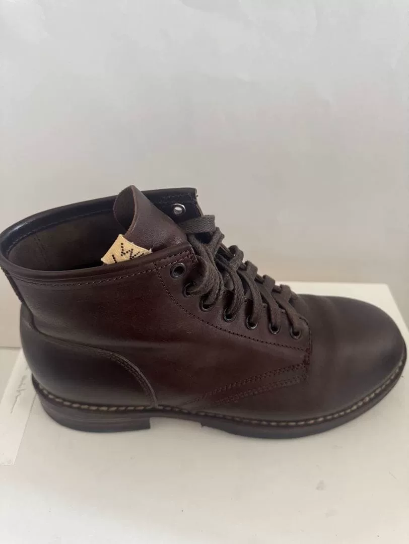 24SS Brigadier Dark Brown Boots — label
