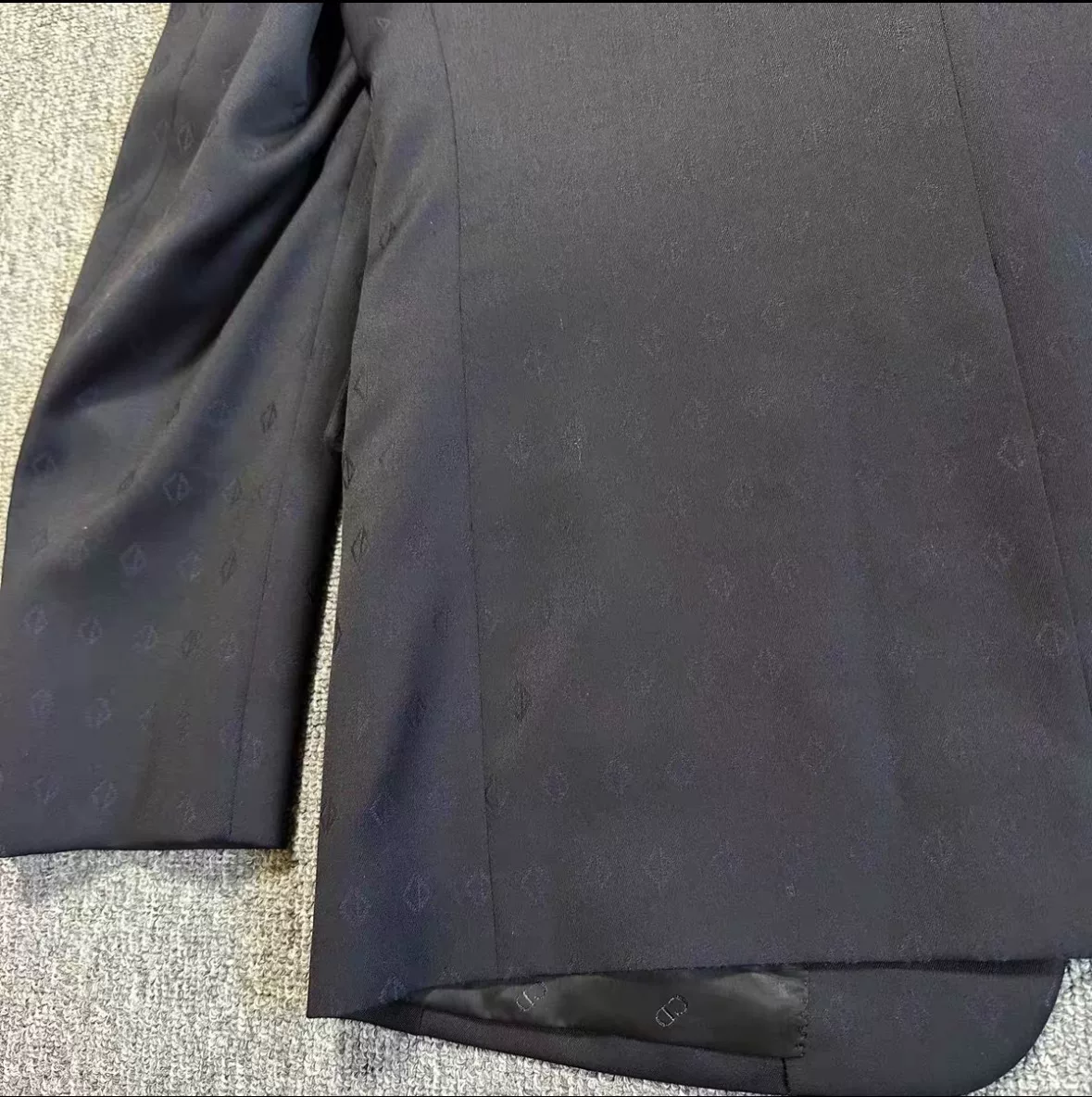 Dior Wool Blazer Subtle Logo Print — label
