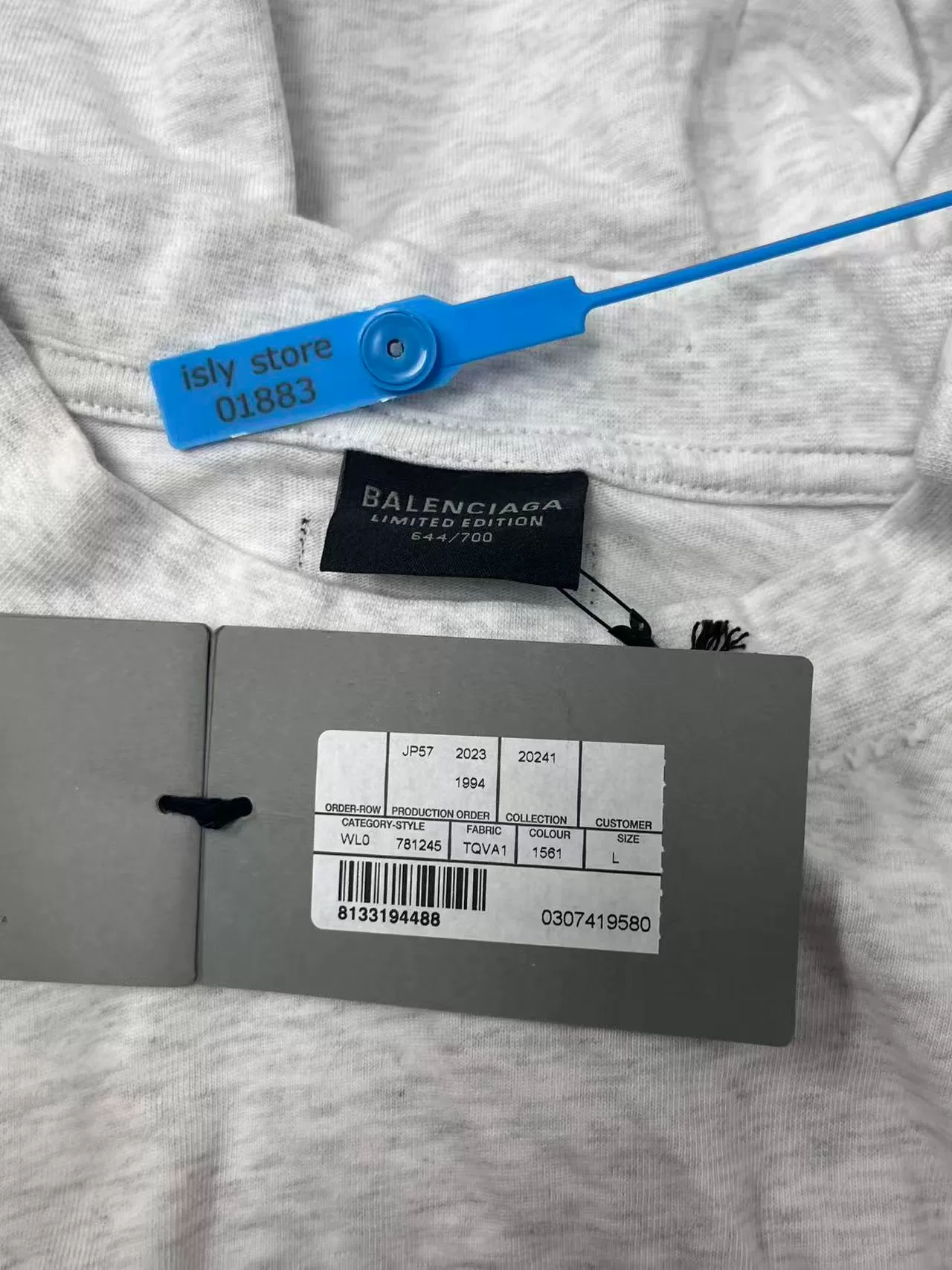 Balenciaga Archive Series Long Sleeve T-Shirt — label