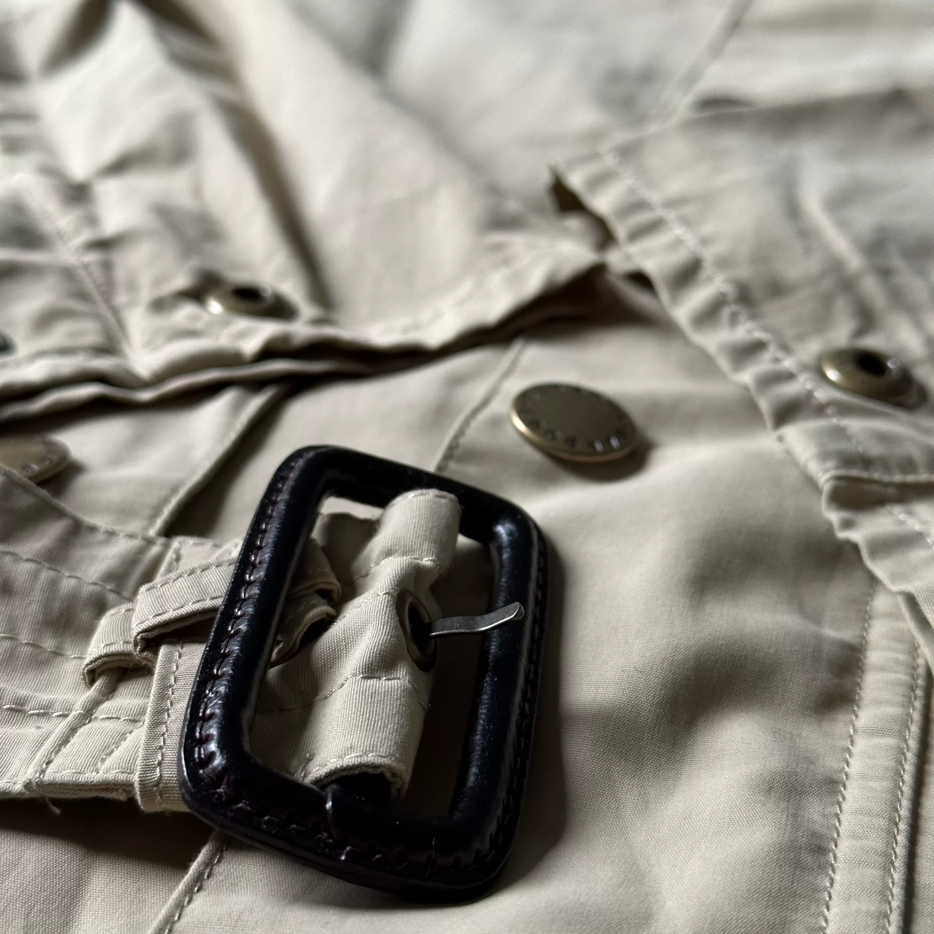 Barbour OS Oversize Bedale Belted Jacket — detail