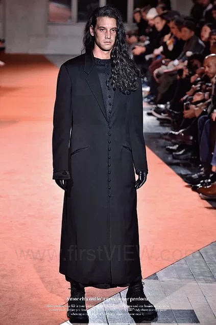 Yohji Yamamoto 18AW Monk Long Coat — label