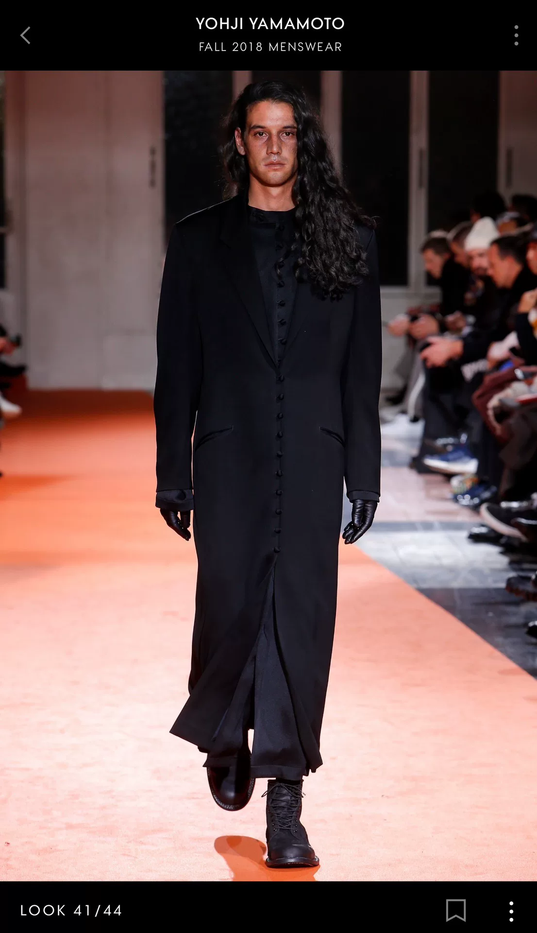 Yohji Yamamoto 18AW Monk Long Coat — front