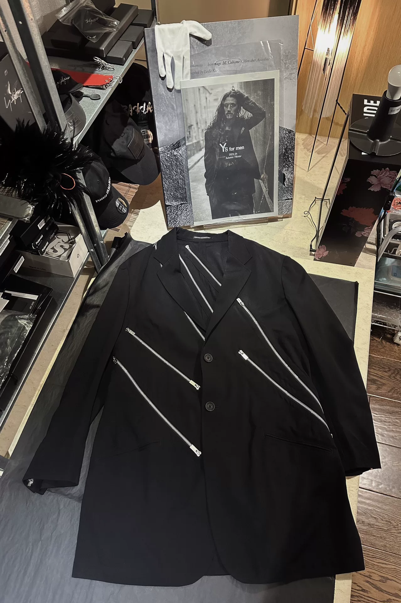 Yohji Yamamoto 22ss Asymmetric Zip Jacket — front