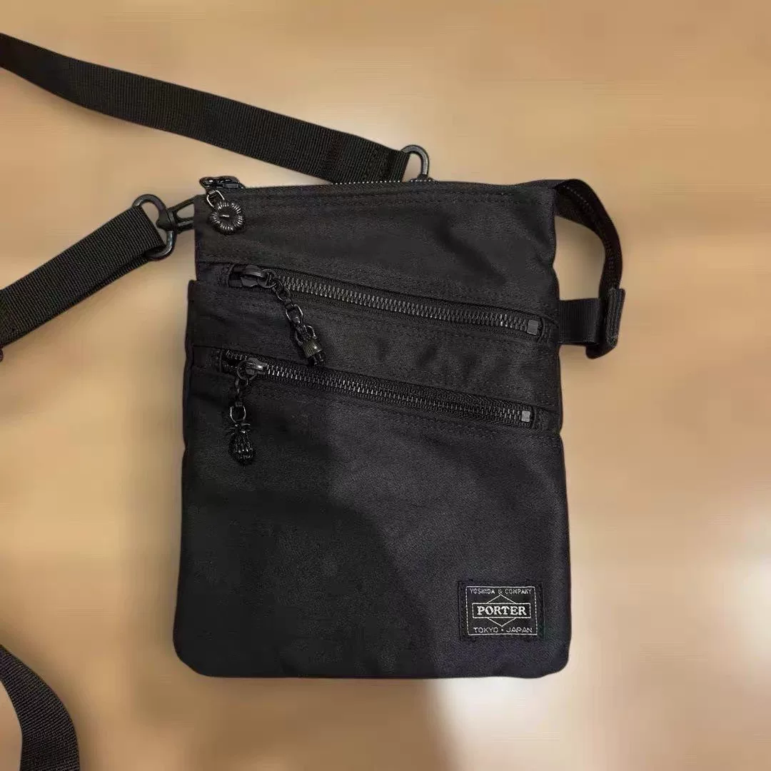 PORTER Black Single-Shoulder Canvas Bag