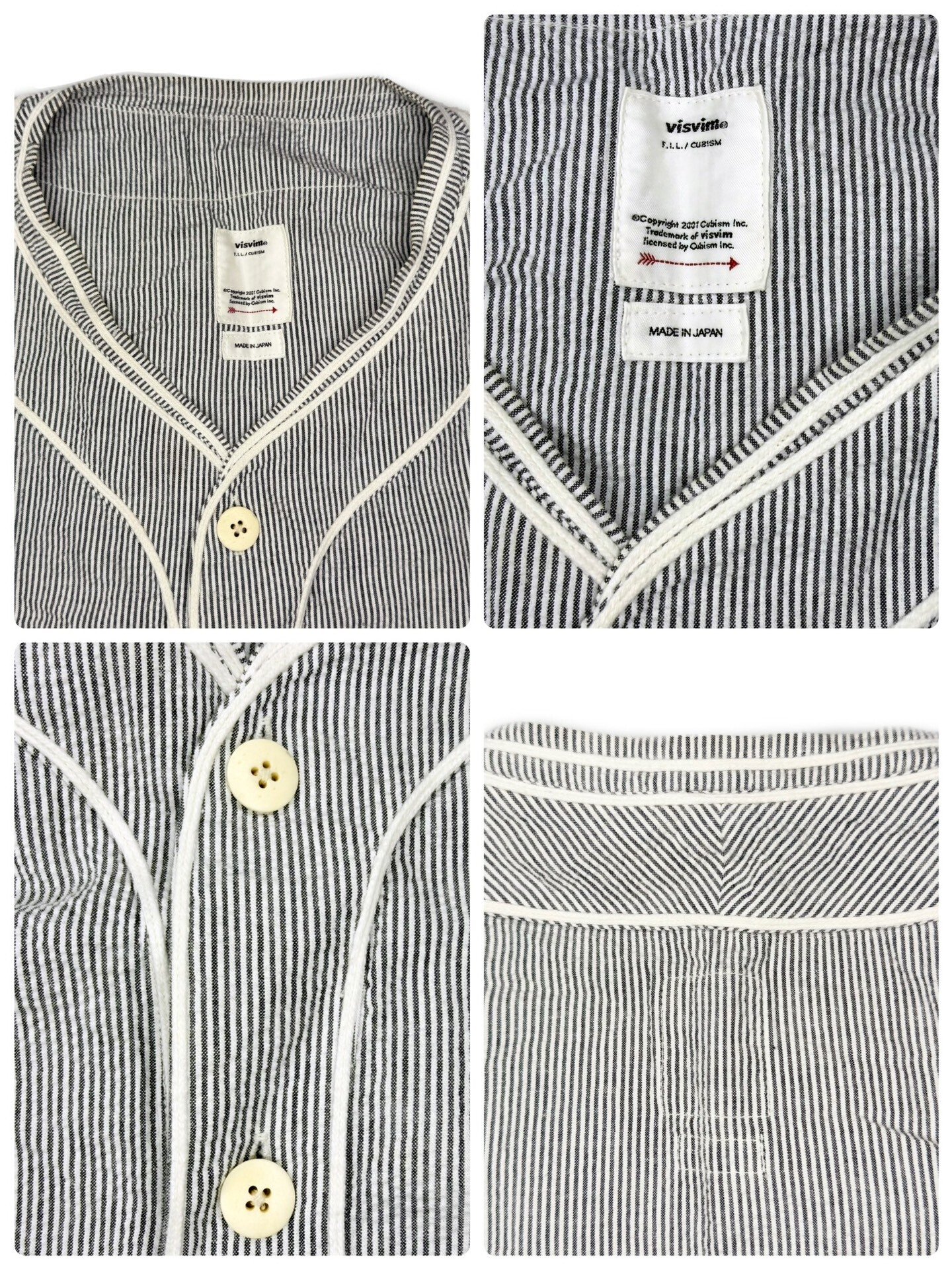 VISVIM 23SS SPOT DUGOUT S/S SEERSUCKER — back