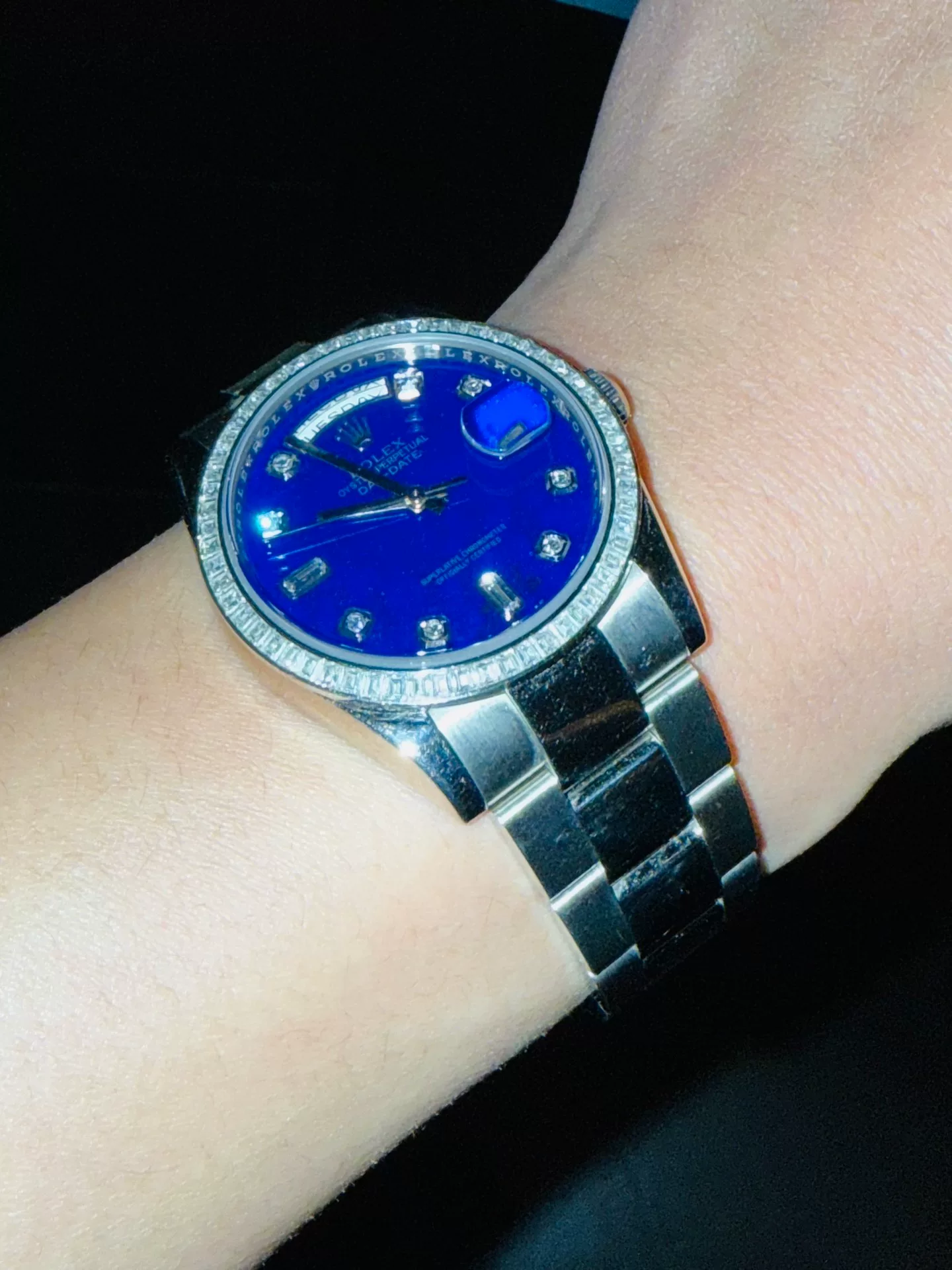 Rolex 118399 Lapis Lazuli Watch — back
