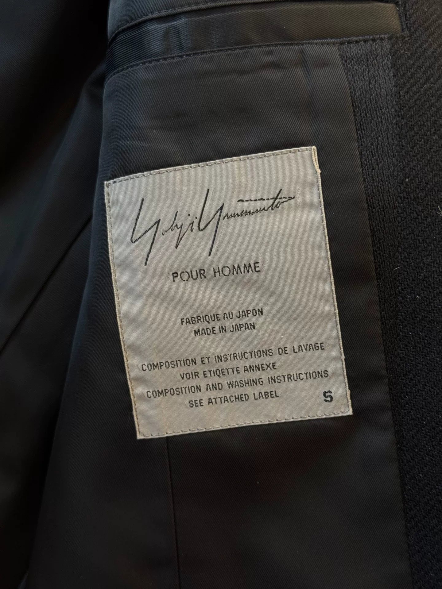 Yohji Yamamoto 99AW Pinstriped Jacket — detail