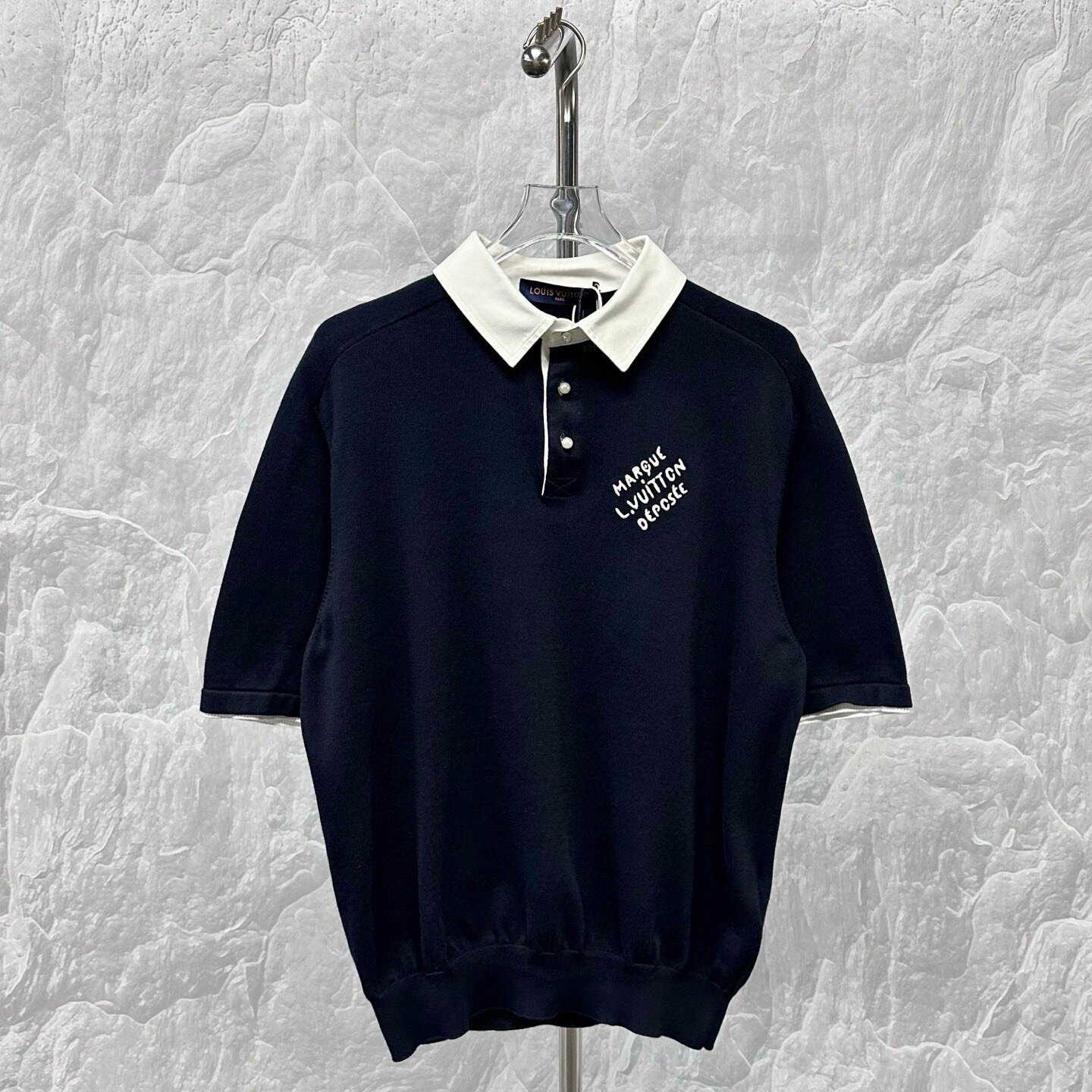 Louis Vuitton FW24 Pharrell Embroidered Pearl Polo