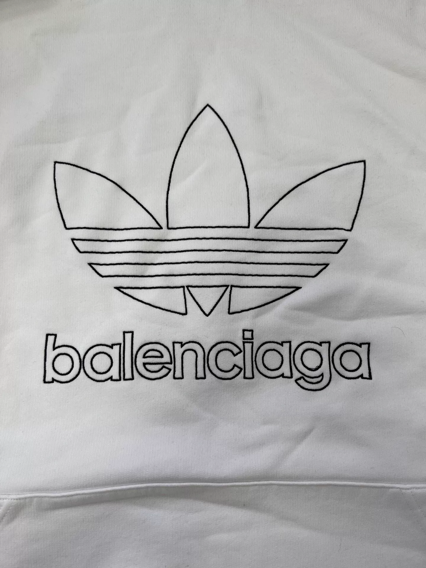Balenciaga x adidas SS23 Logo Hoodie — detail