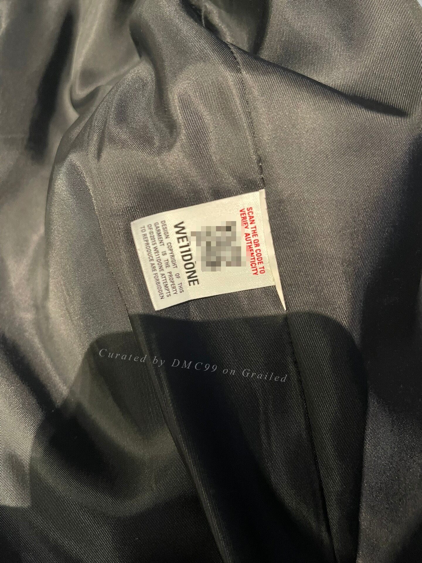 we11done Embossed Oversized Blazer — label