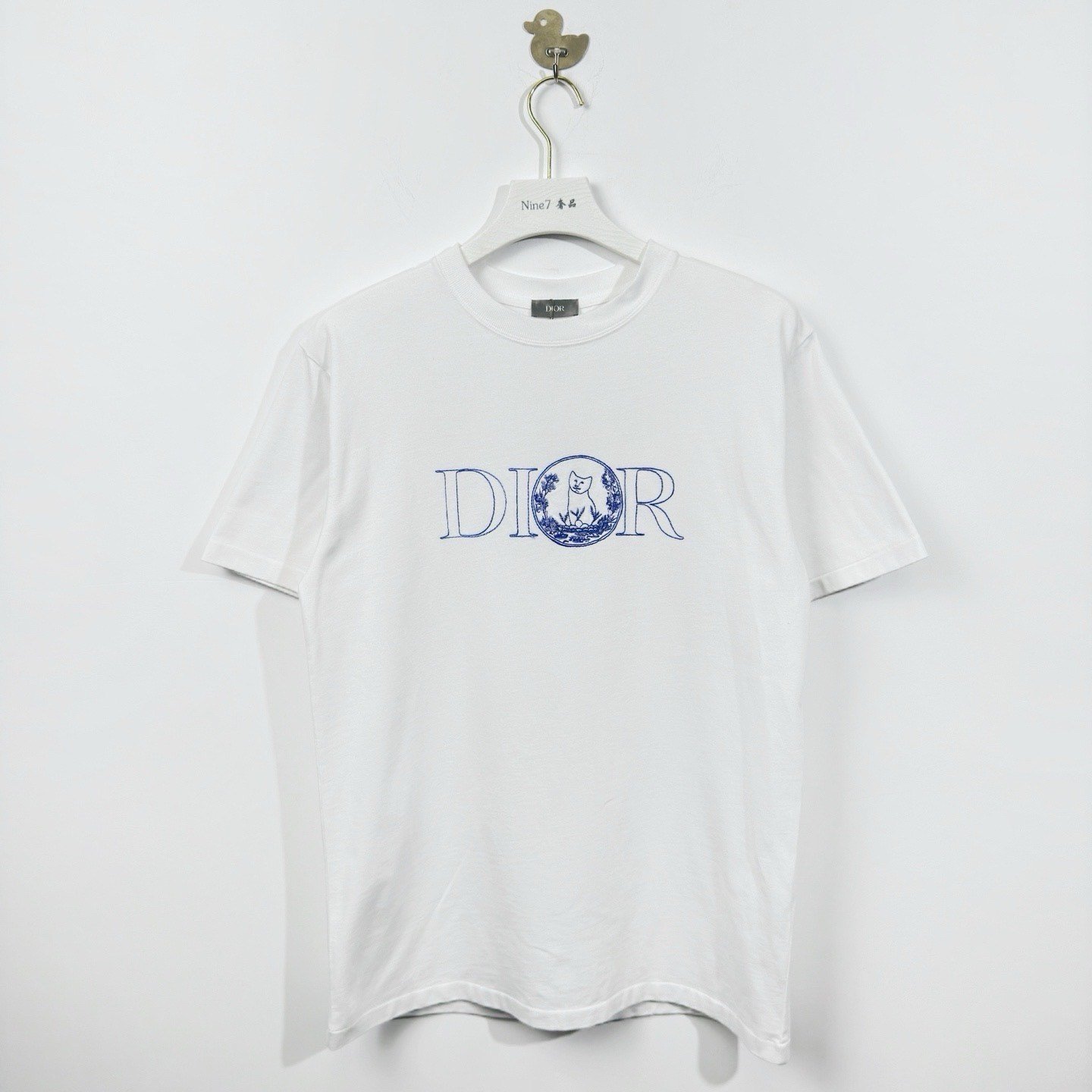 Dior x HYLTON NEL Cat Embroidery Logo T-Shirt