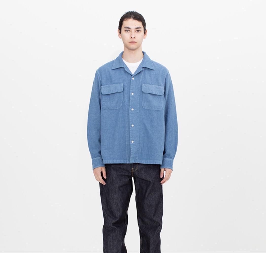 VISVIM 26SS CARROW SHIRT LT.BLUE — detail
