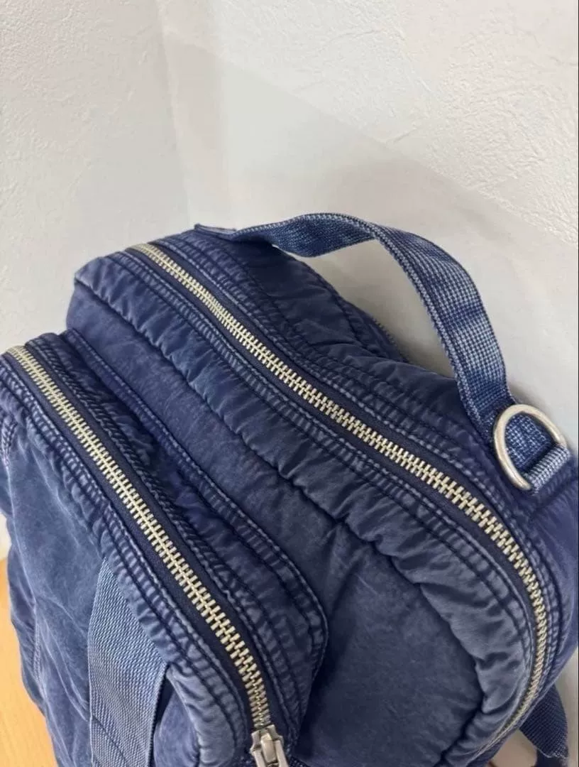 Porter Classic 3way Navy Backpack — label