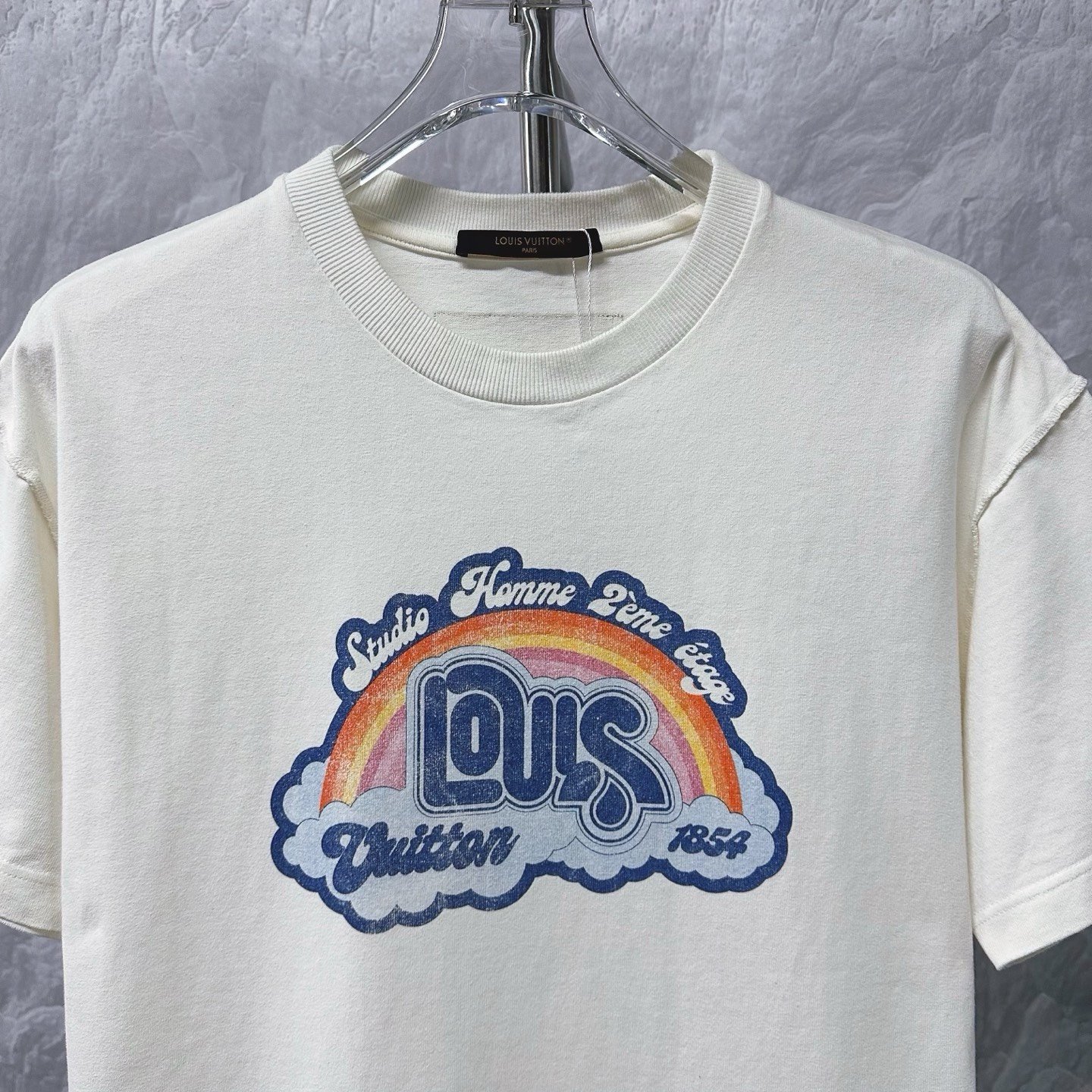 Louis Vuitton Distressed Rainbow Print Tee — front