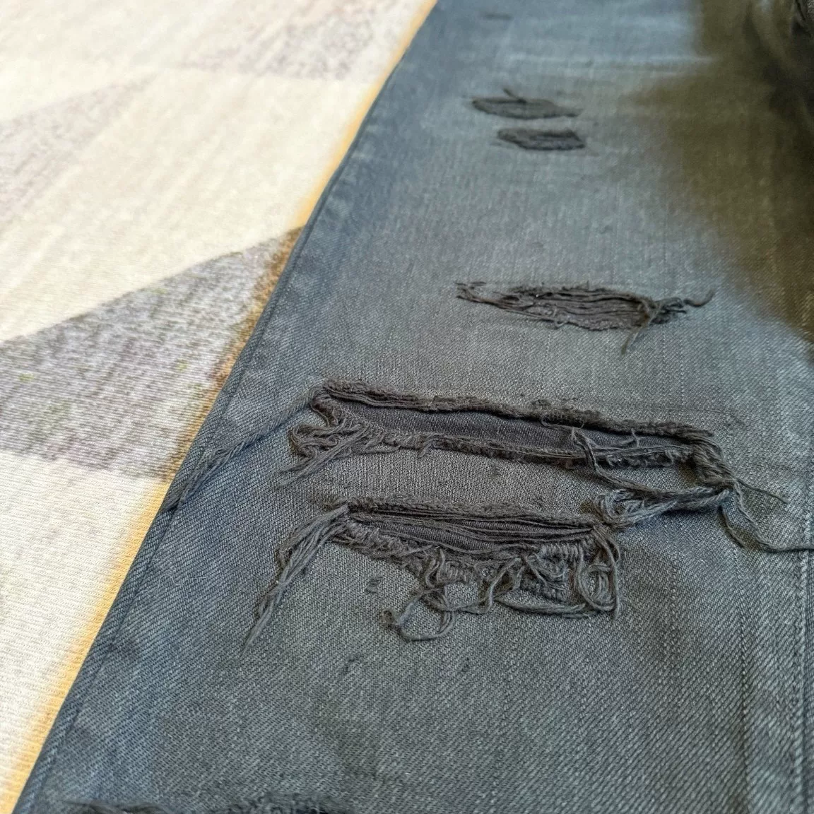VISVIM 20SS Social Sculpture Distressed Jeans — label