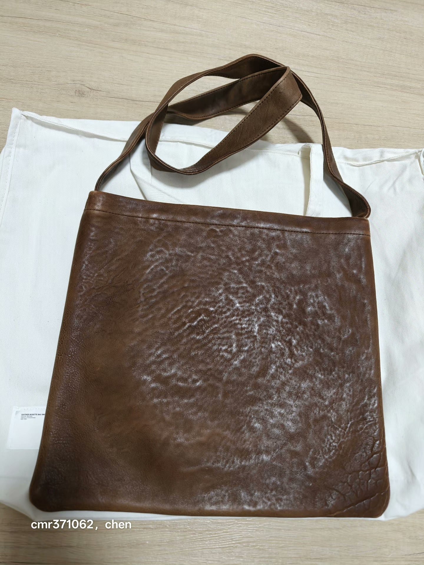 VISVIM 24AW Leather Musette Bag DMGD — back