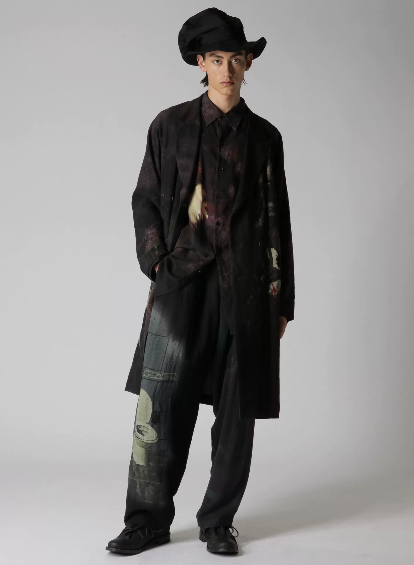 Yohji Yamamoto 24SS Goya Art Coat — label