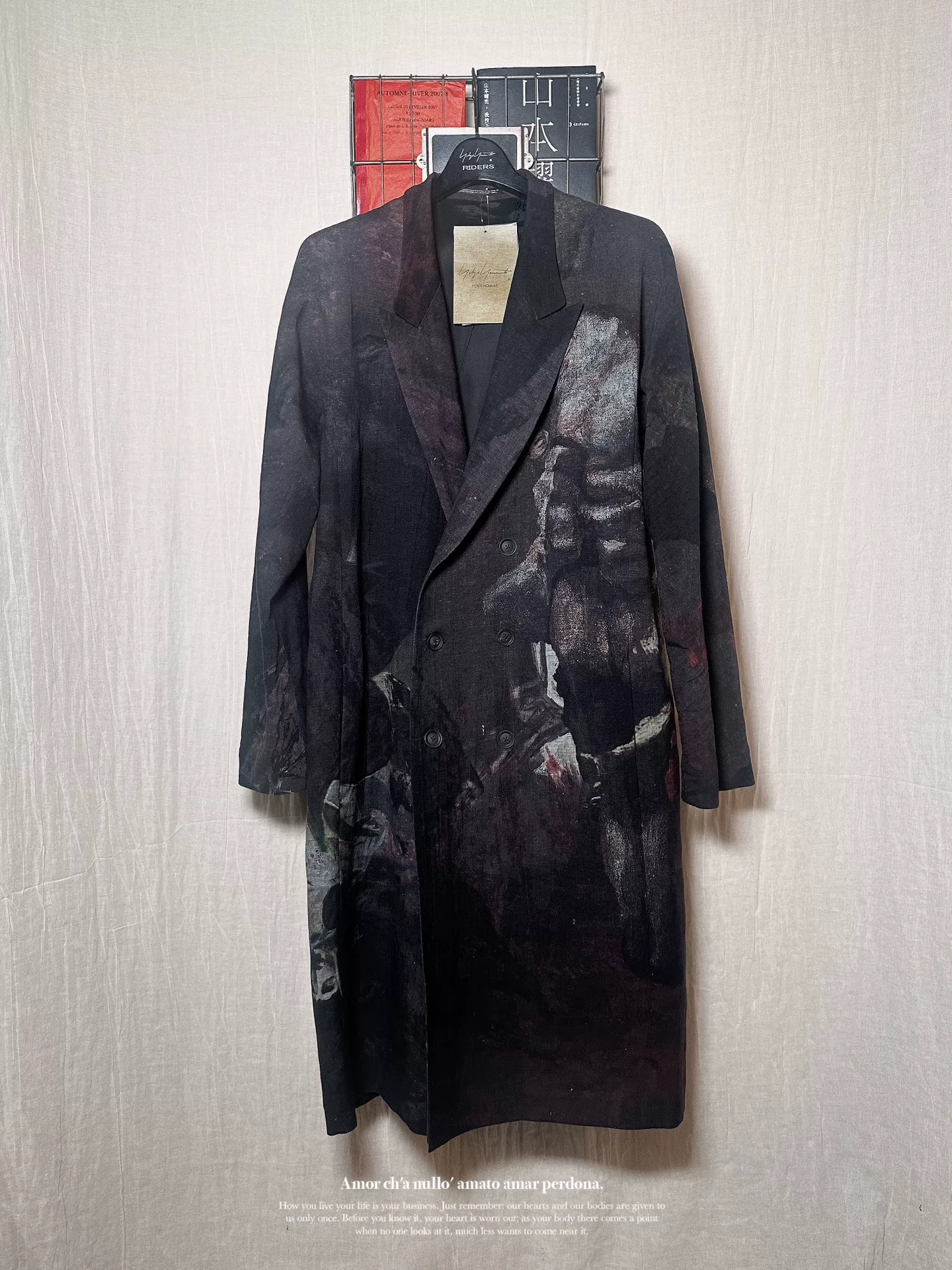 Yohji Yamamoto 24SS Goya Art Coat — detail
