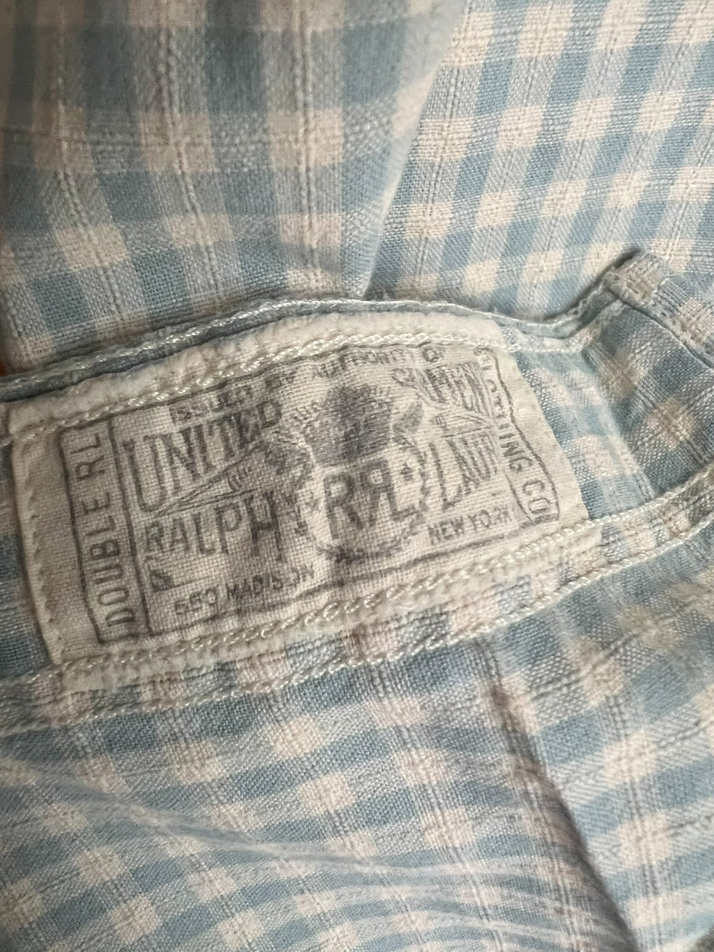 RRL Double RL Checkered Short-Sleeve Shirt — back