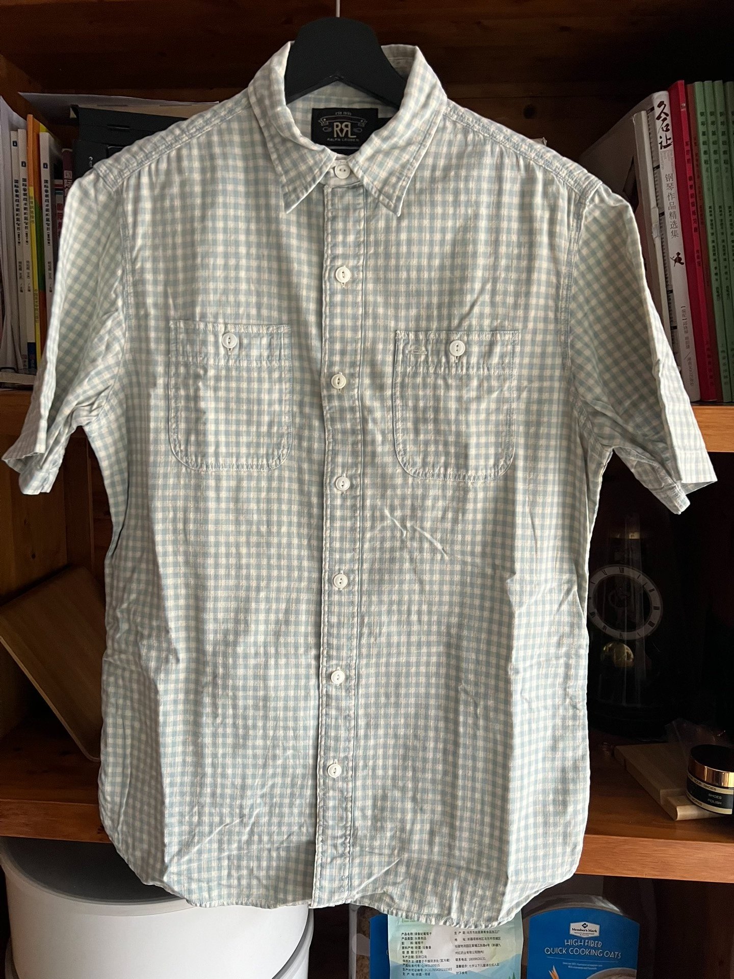 RRL Double RL Checkered Short-Sleeve Shirt