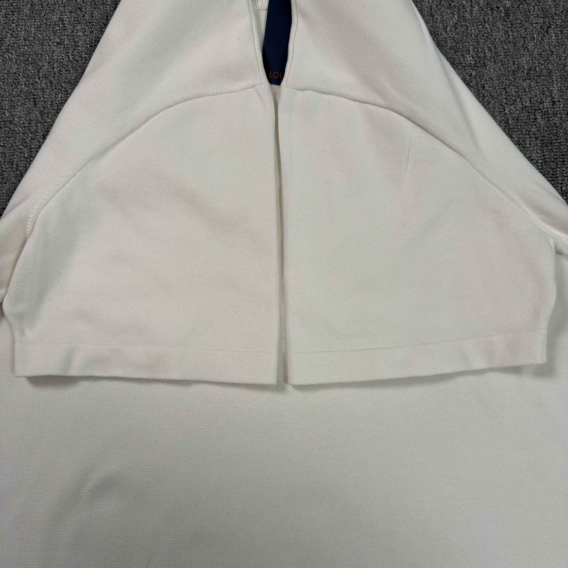 Louis Vuitton White Logo Embroidered T-Shirt — back