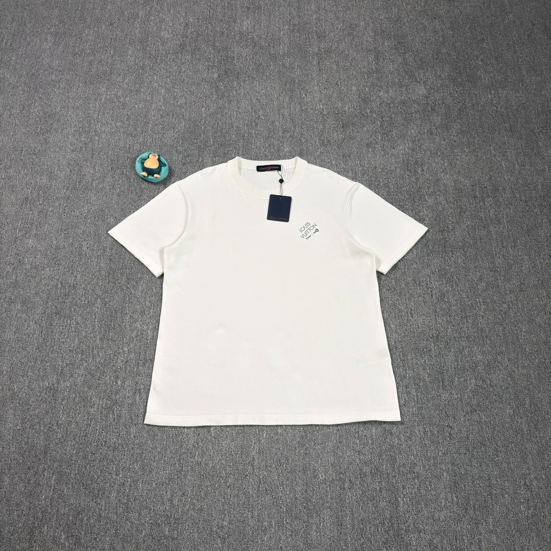 Louis Vuitton White Logo Embroidered T-Shirt