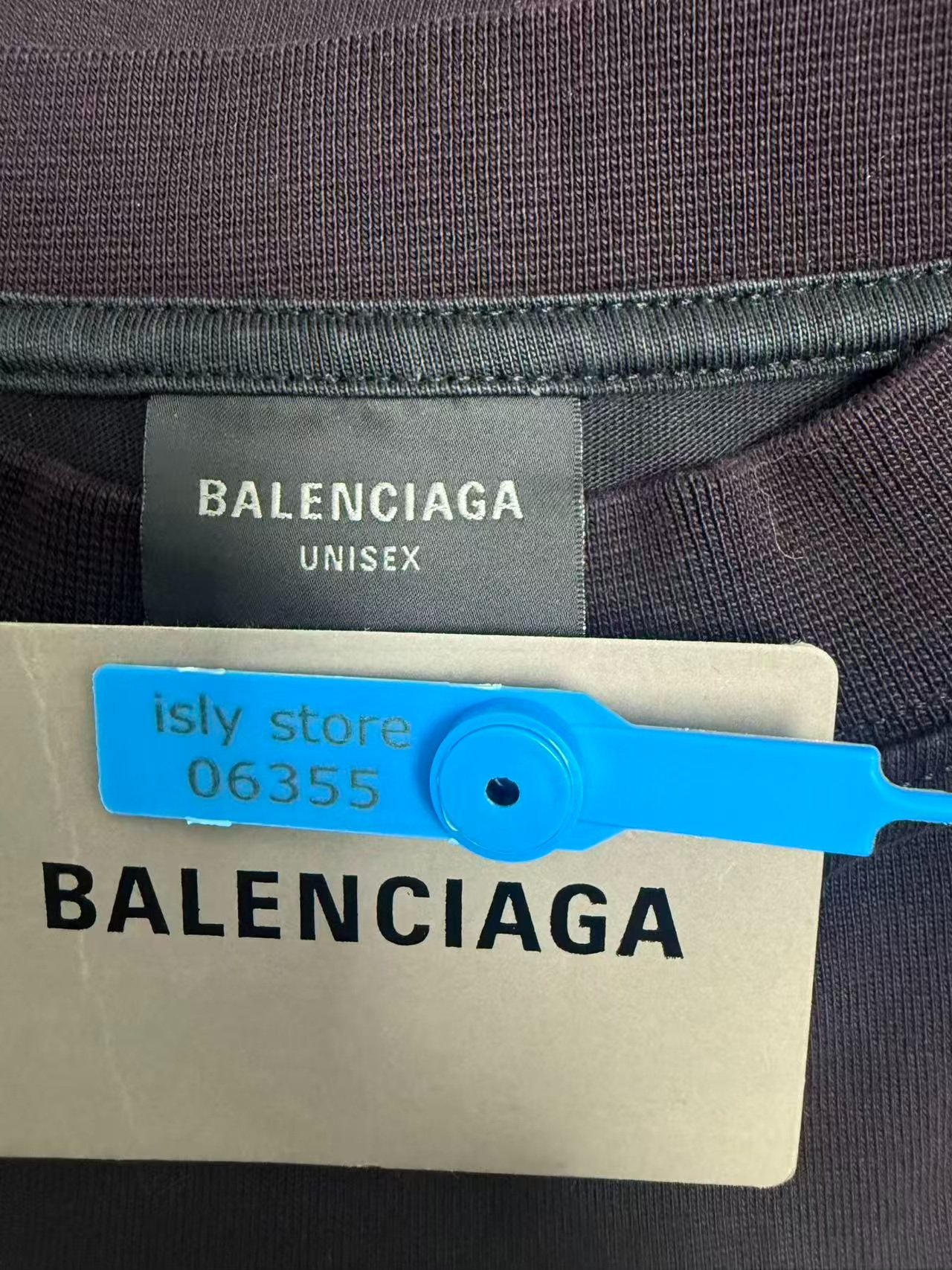 Balenciaga Graphic Logo Round Neck T-Shirt — back
