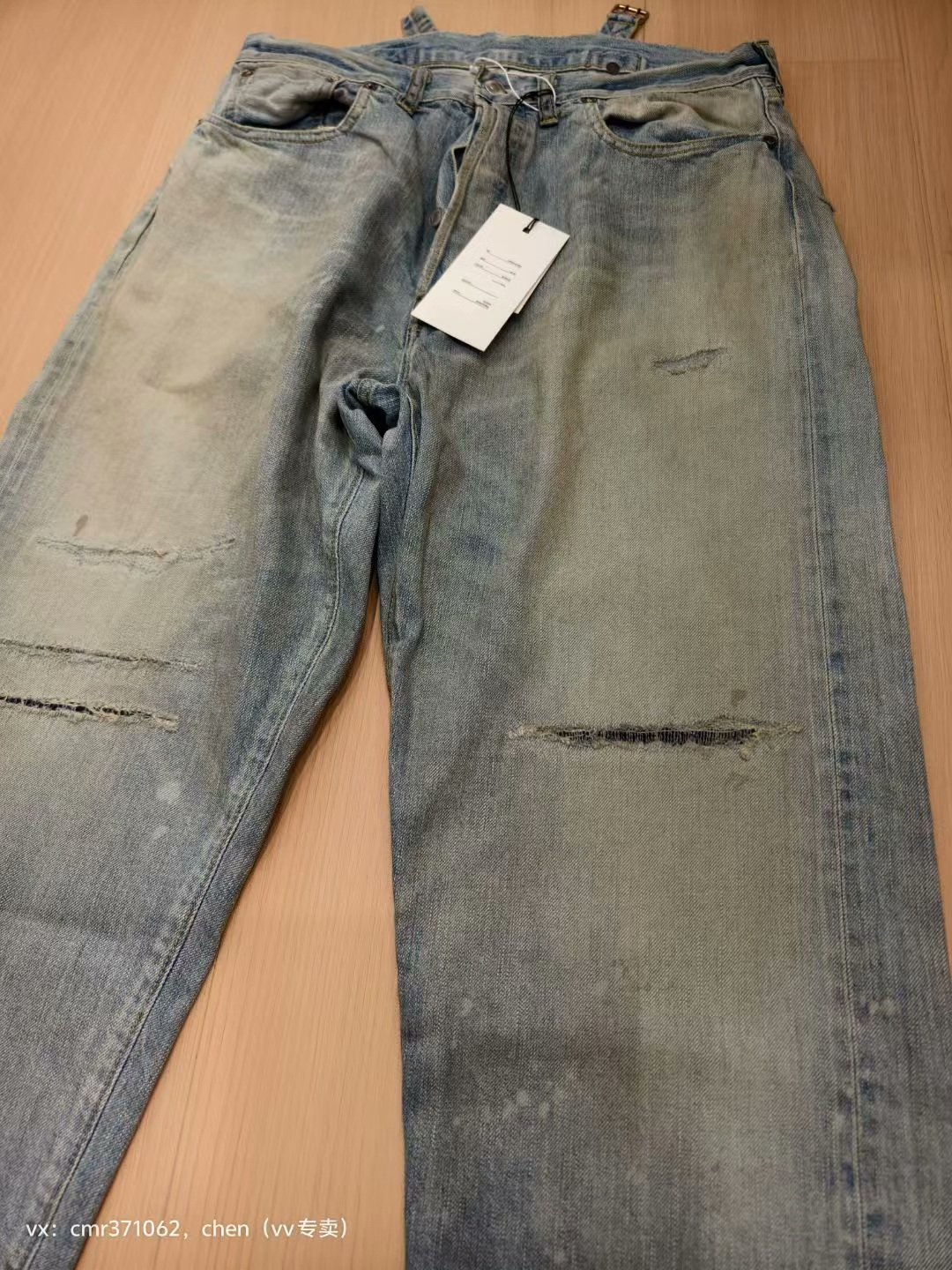 A.Presse No.37 Washed Wide Denim — detail