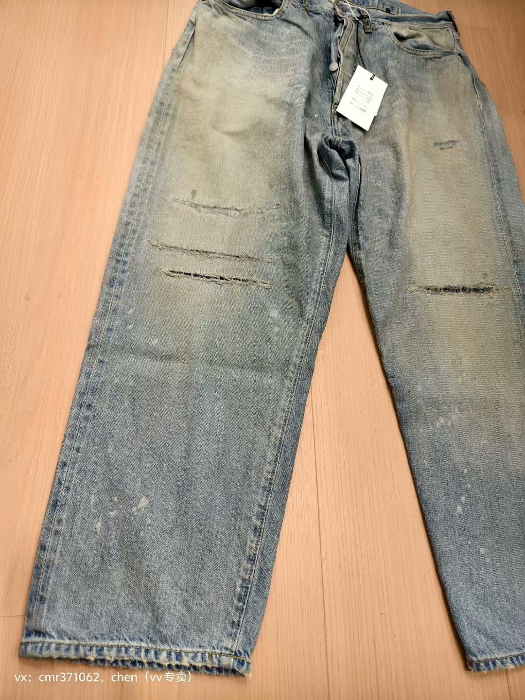 A.Presse No.37 Washed Wide Denim — front