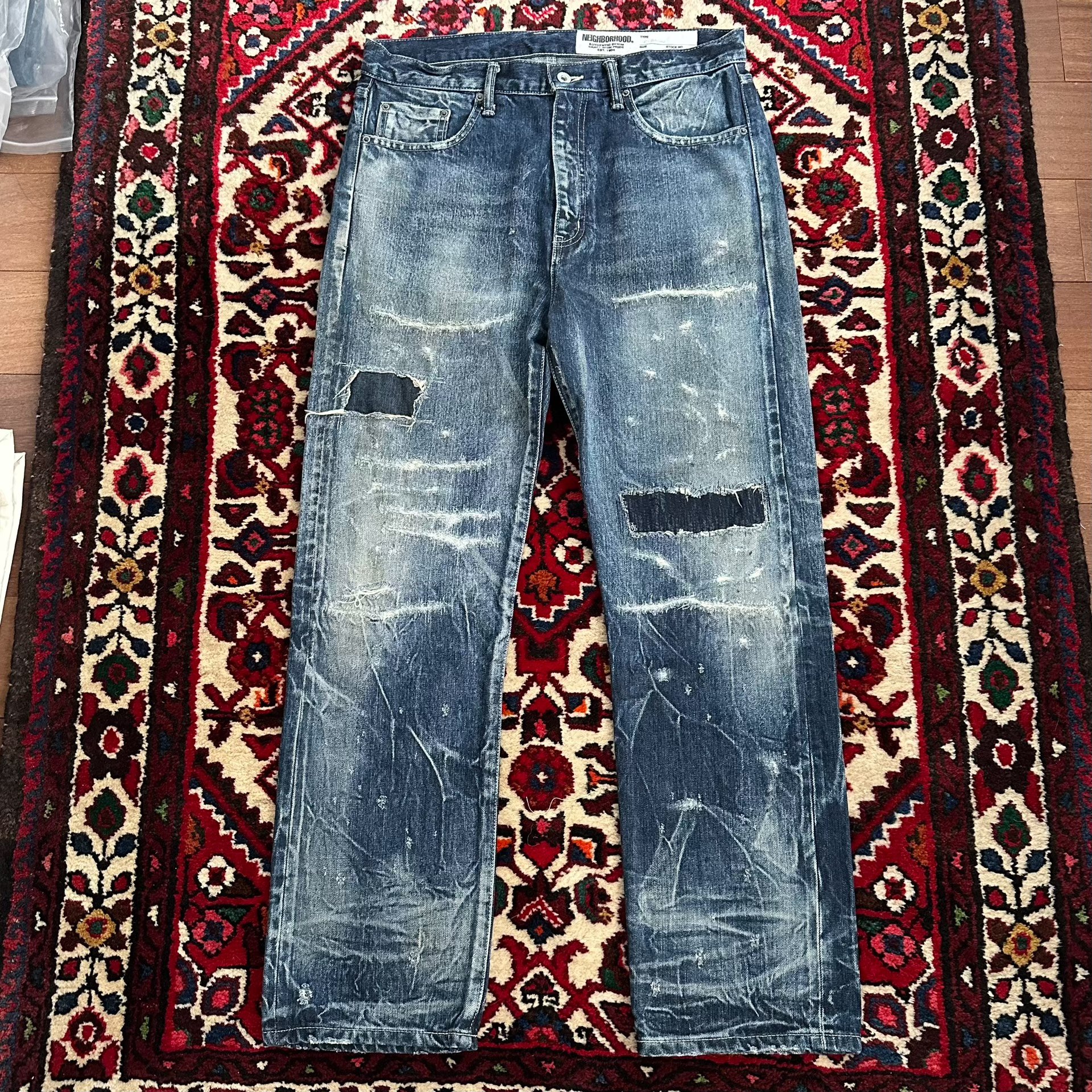 NEIGHBORHOOD 20SS Bullet Hole Jeans M — front
