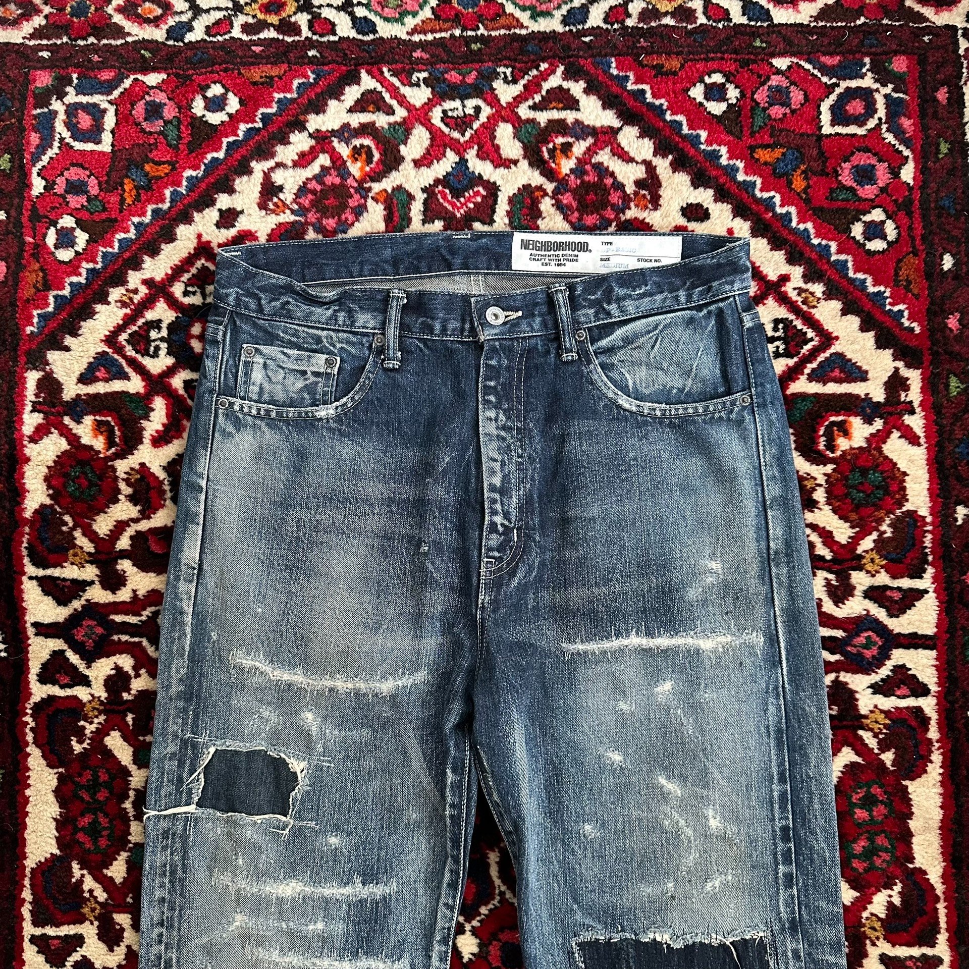 NEIGHBORHOOD 20SS Bullet Hole Jeans M — label