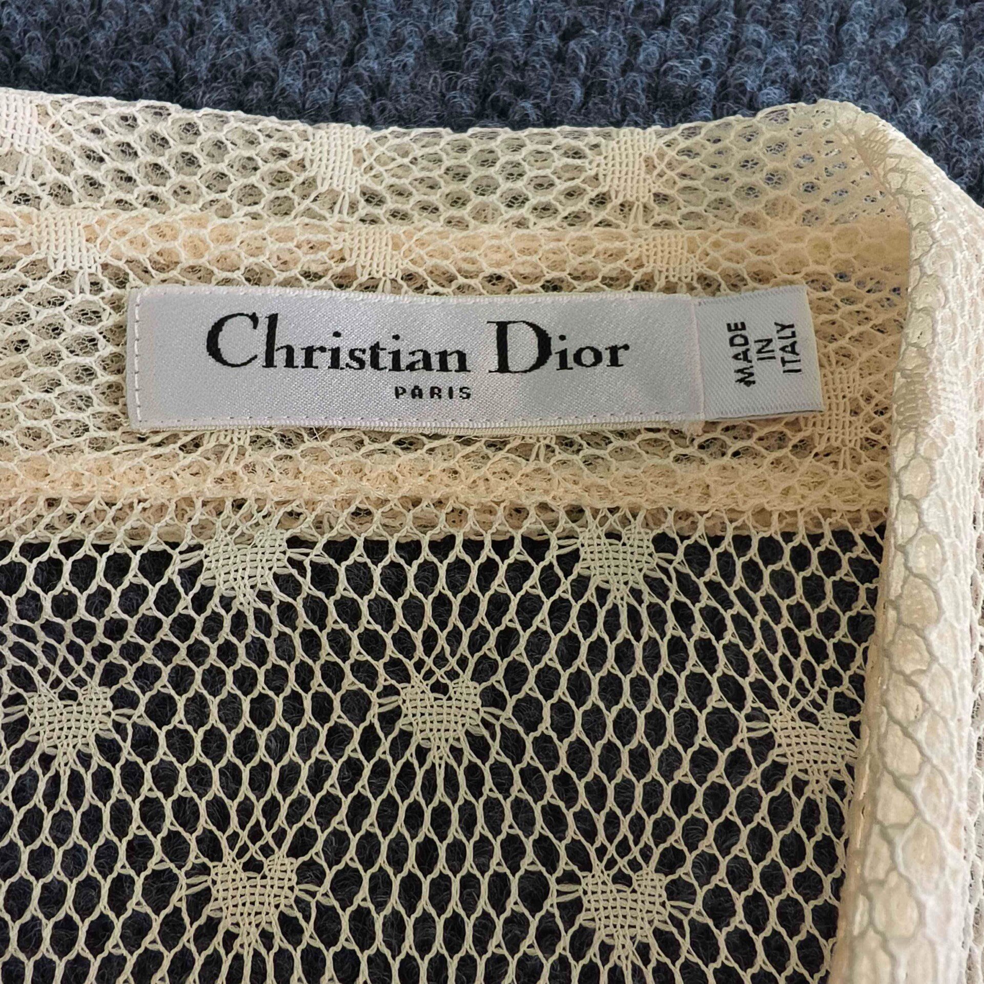 Dior Mesh Short-Sleeve Top — detail