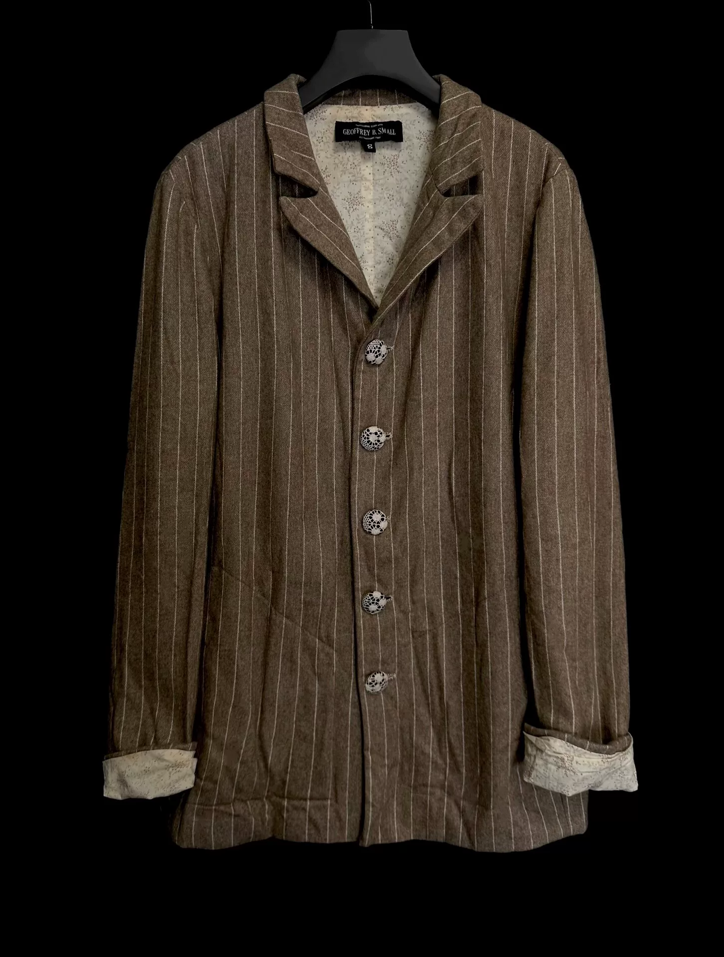Geoffrey B SMALL Wool Vintage Print Coat