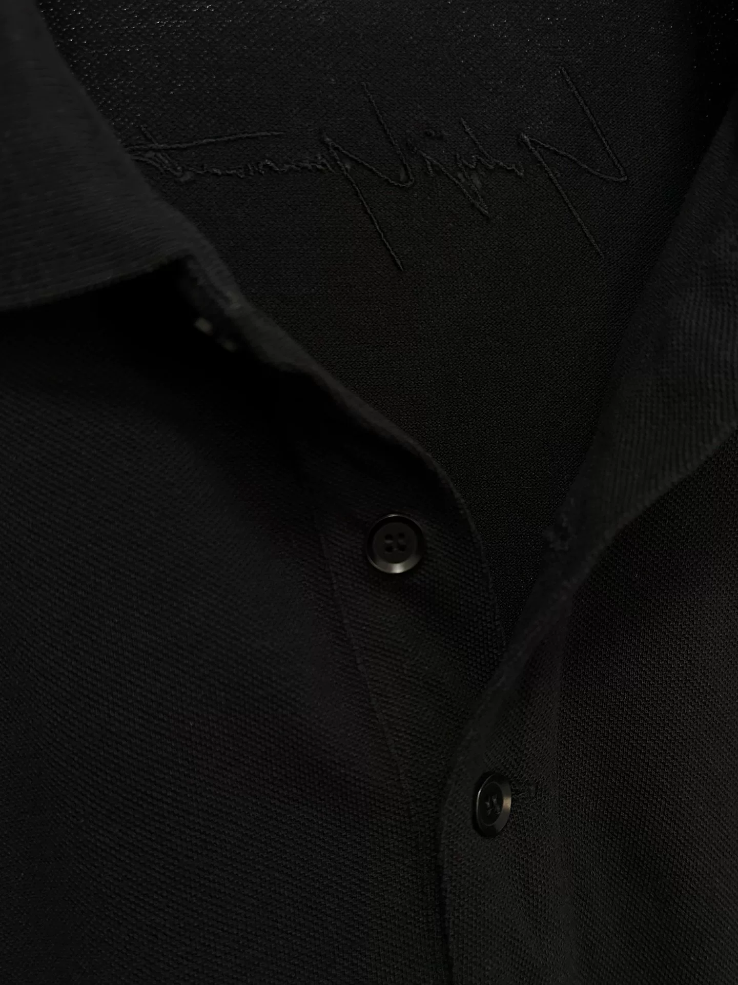 Yohji Yamamoto 19SS Embroidered Polo — back