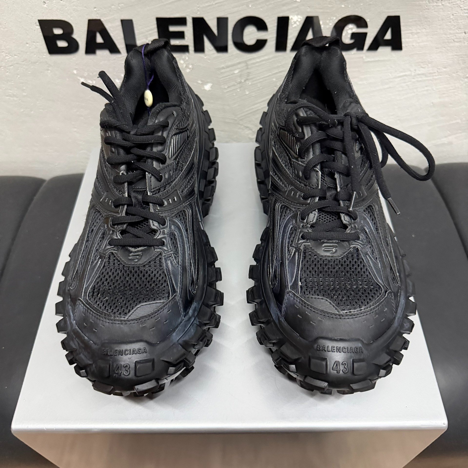 Balenciaga Black Tire Shoes Size 43 — front