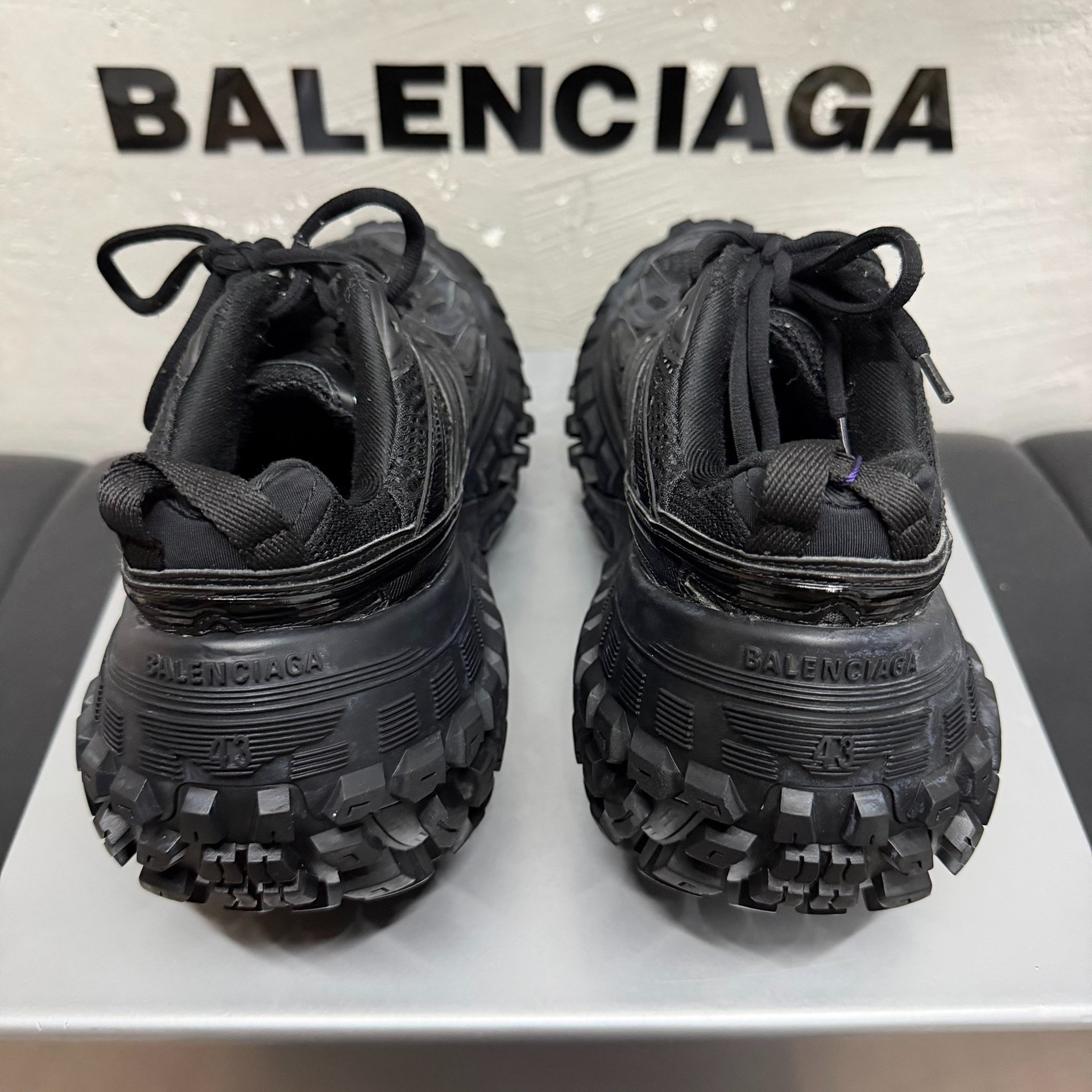 Balenciaga Black Tire Shoes Size 43 — label