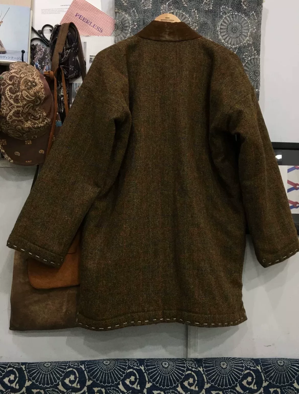 visvim 16aw Dotera Harris Tweed Coat — front