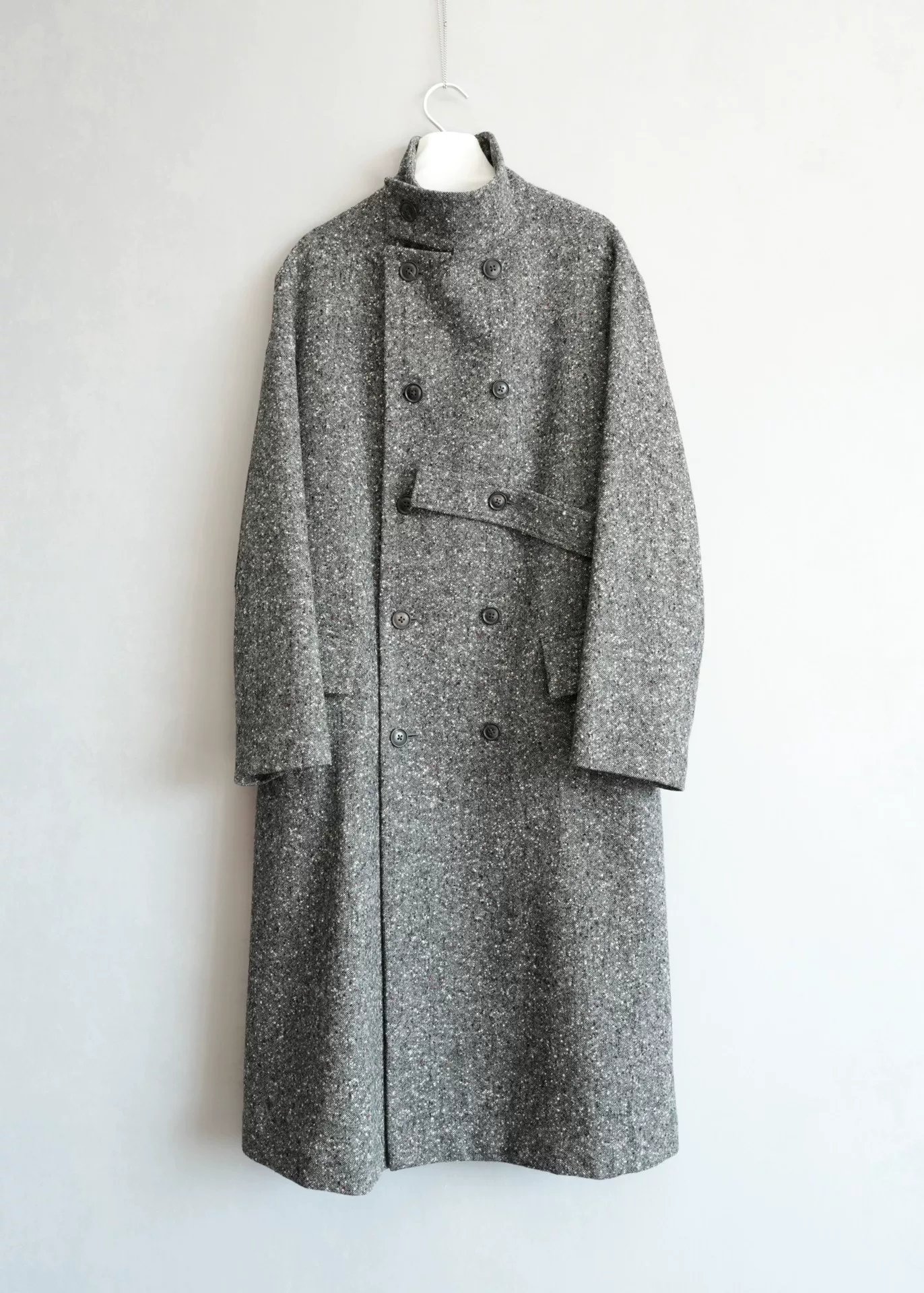 Yohji Yamamoto 18AW Double-Breasted Speckled Coat — front