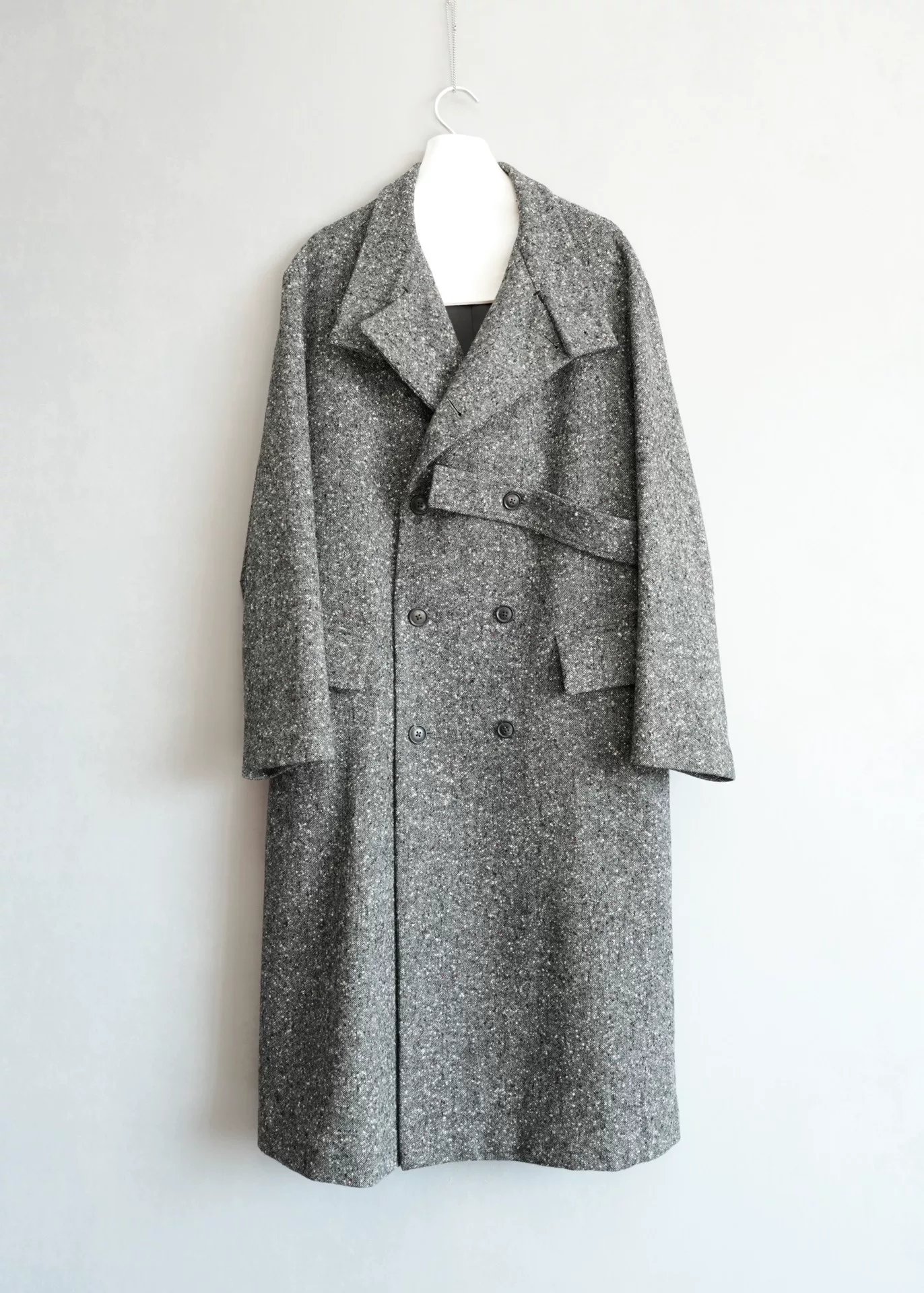 Yohji Yamamoto 18AW Double-Breasted Speckled Coat