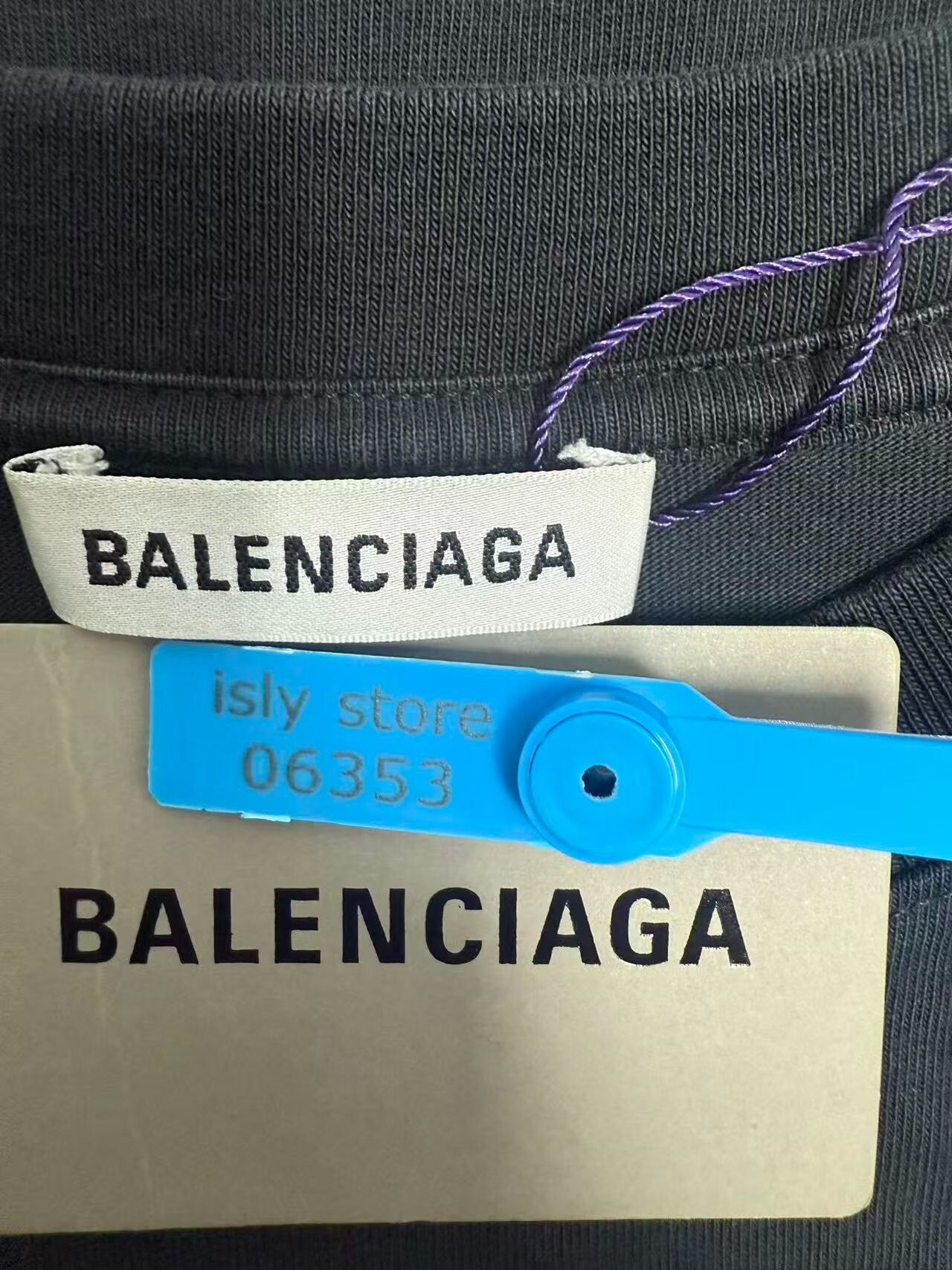 Balenciaga Logo Round Neck Short-Sleeve T-Shirt — back