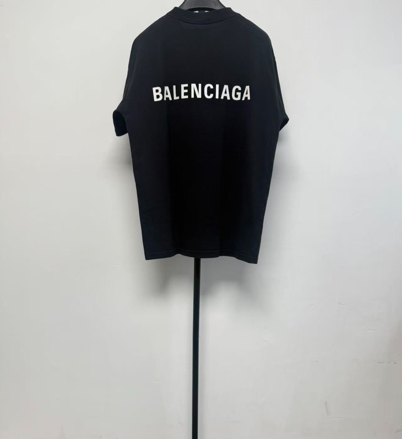 Balenciaga Logo Round Neck Short-Sleeve T-Shirt — front