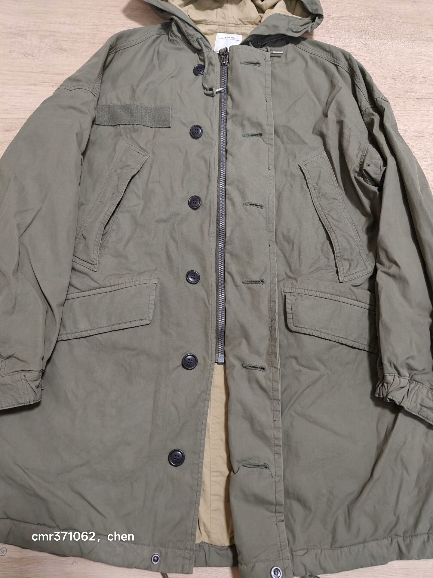 VISVIM 20SS PATTERSON OVERCOAT — label