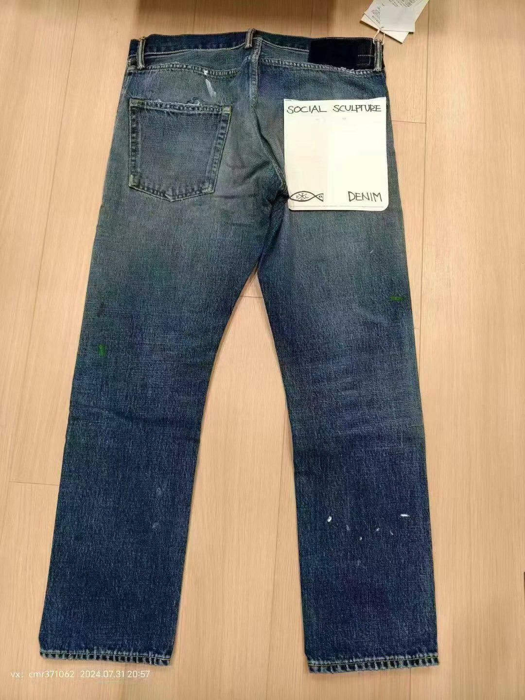 visvim 19ss Spot 10 D17 Distressed Jeans — label