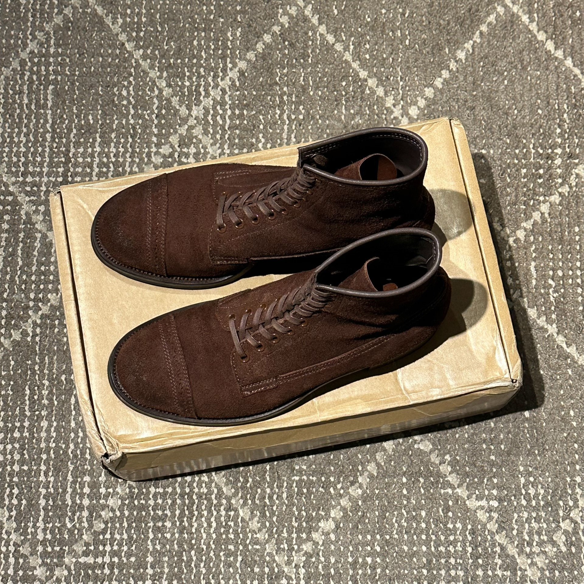 Clinch Conrad Waxed Horse Suede Boots — front