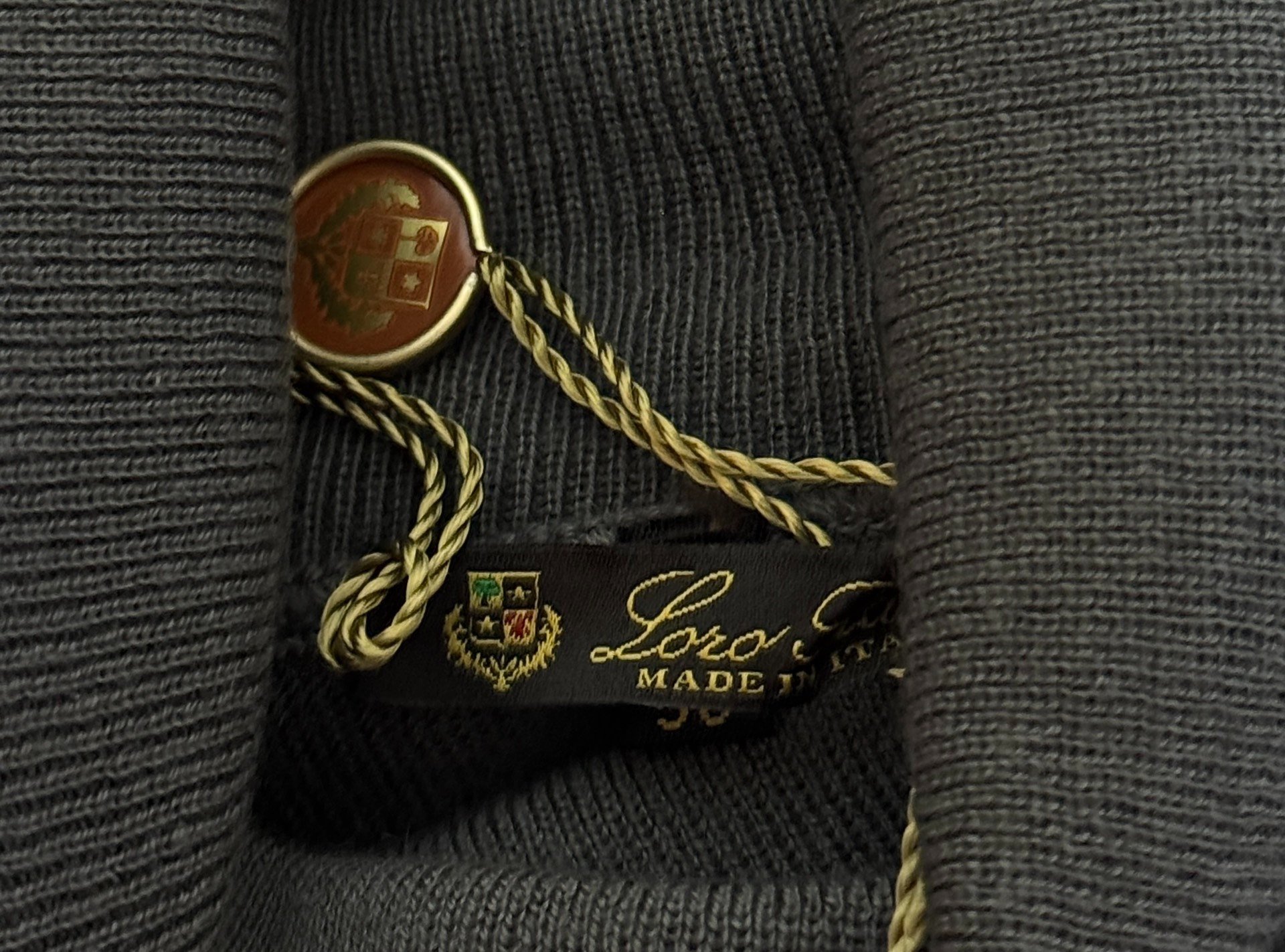 Loro Piana Brown-Gray Cashmere Turtleneck — back