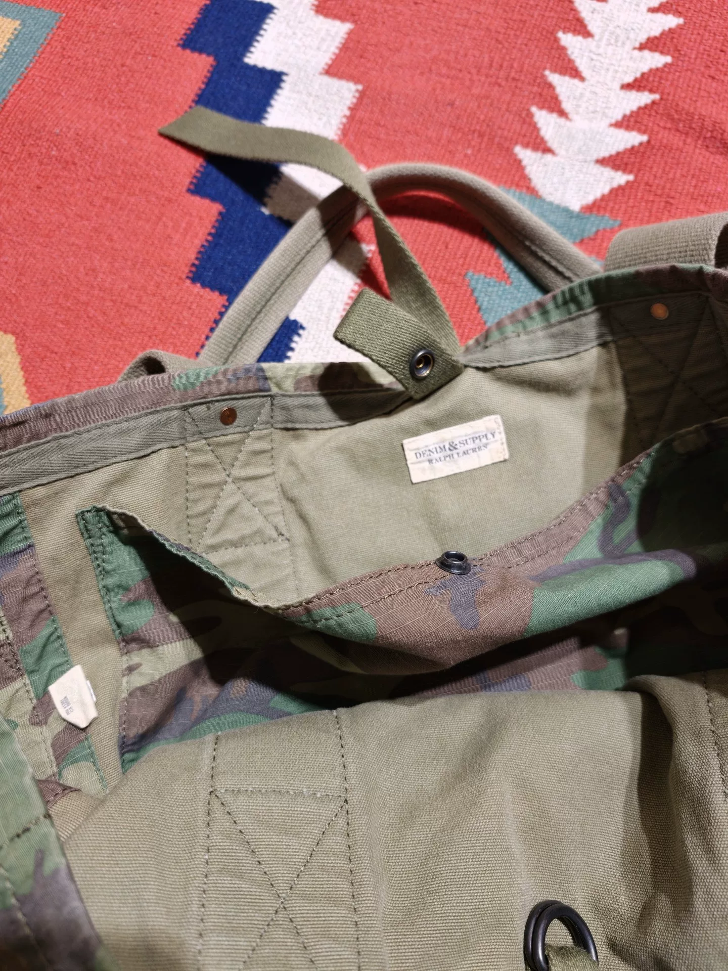 DENIM & SUPPLY Camouflage Tote Bag — detail